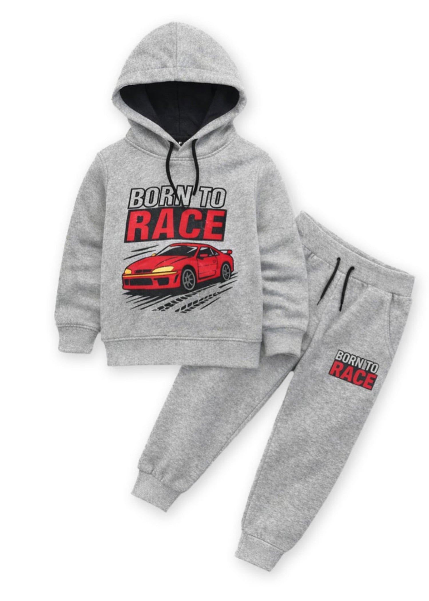 fleece Tracksuit in Light grey