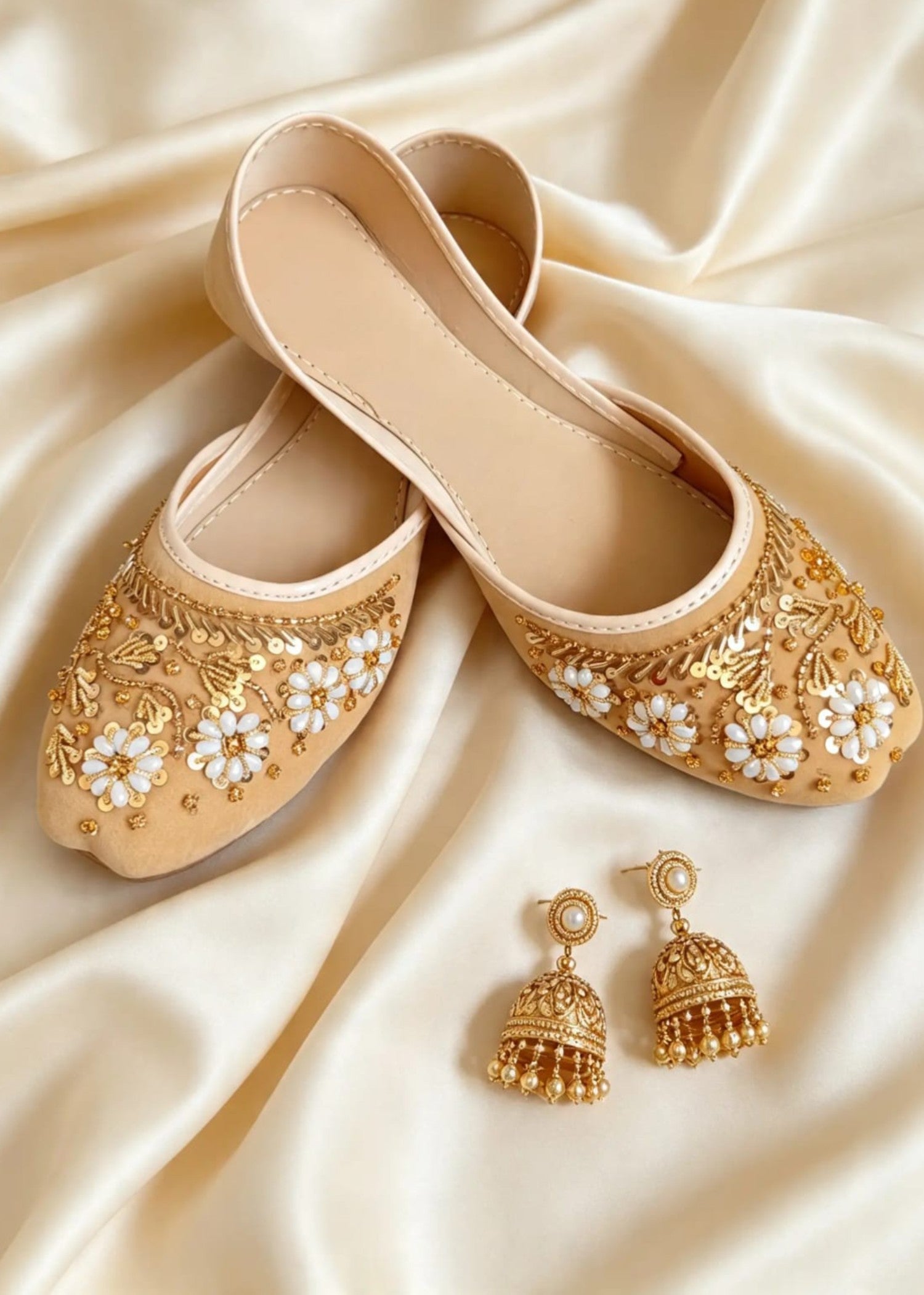 Khussa in Beige by - High Quality Women Khussa DCW4339