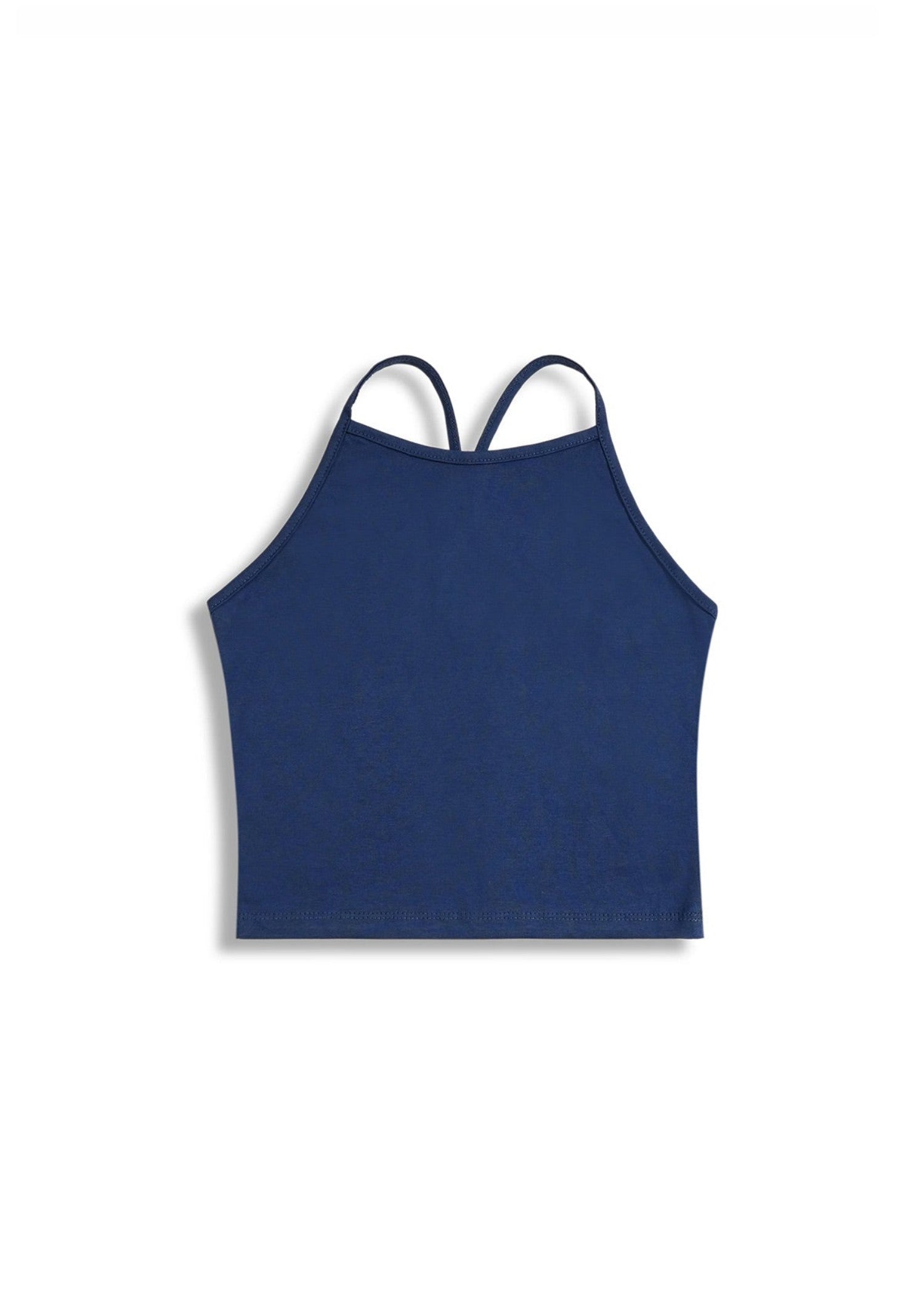 cotton jersey Tank Top in Navy blue