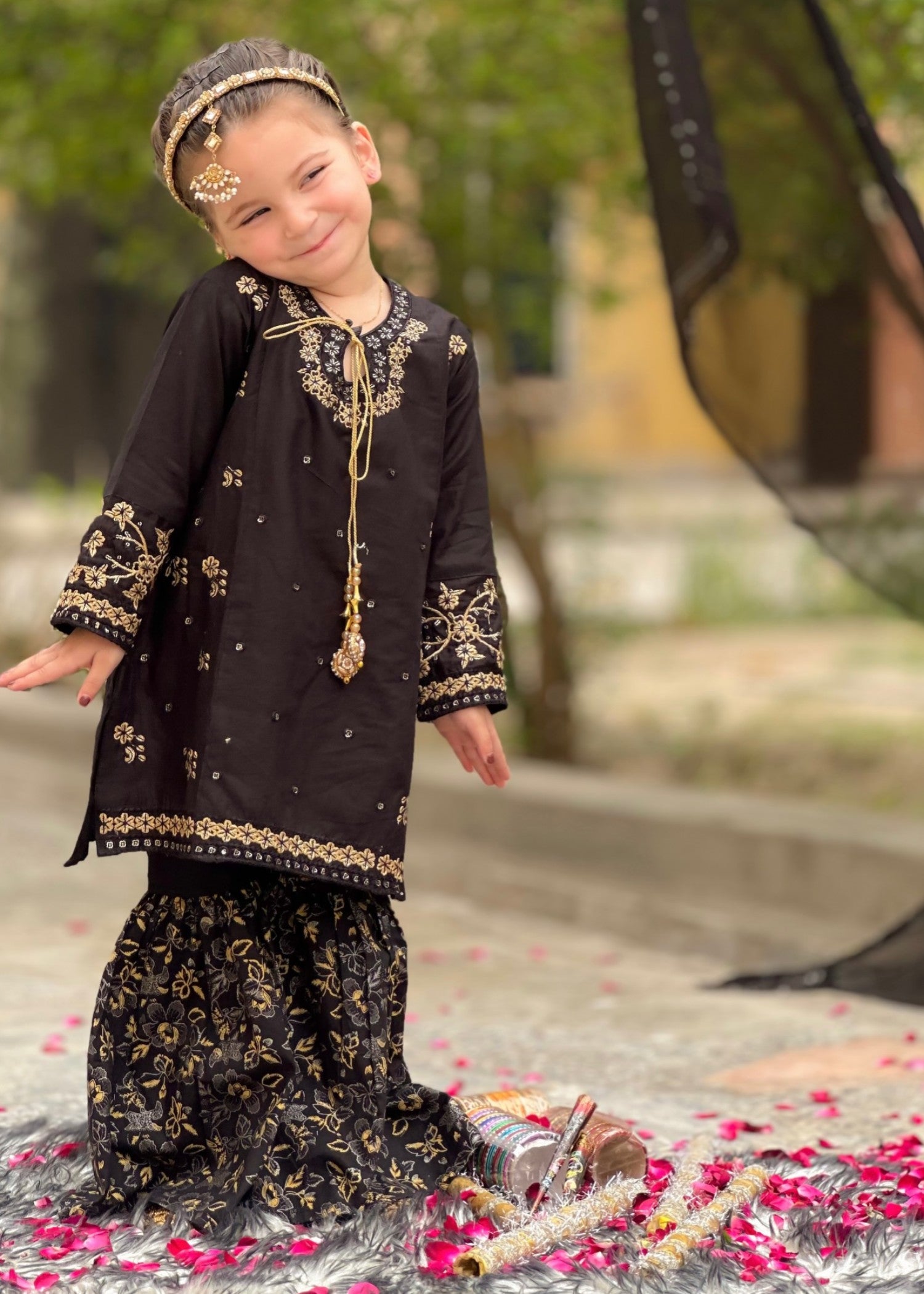 cotton Gharara in Pitch