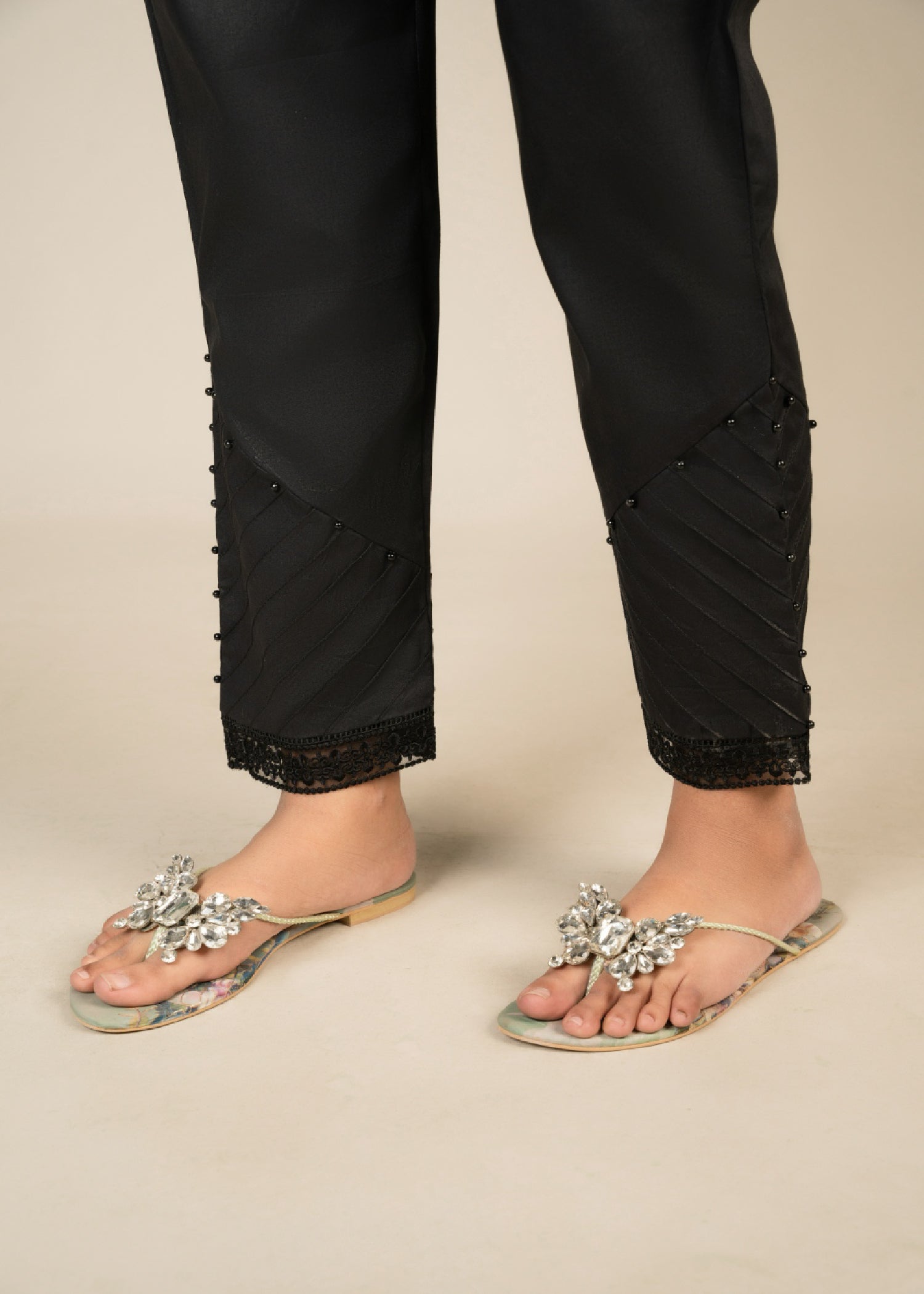 cotton Trousers in Black