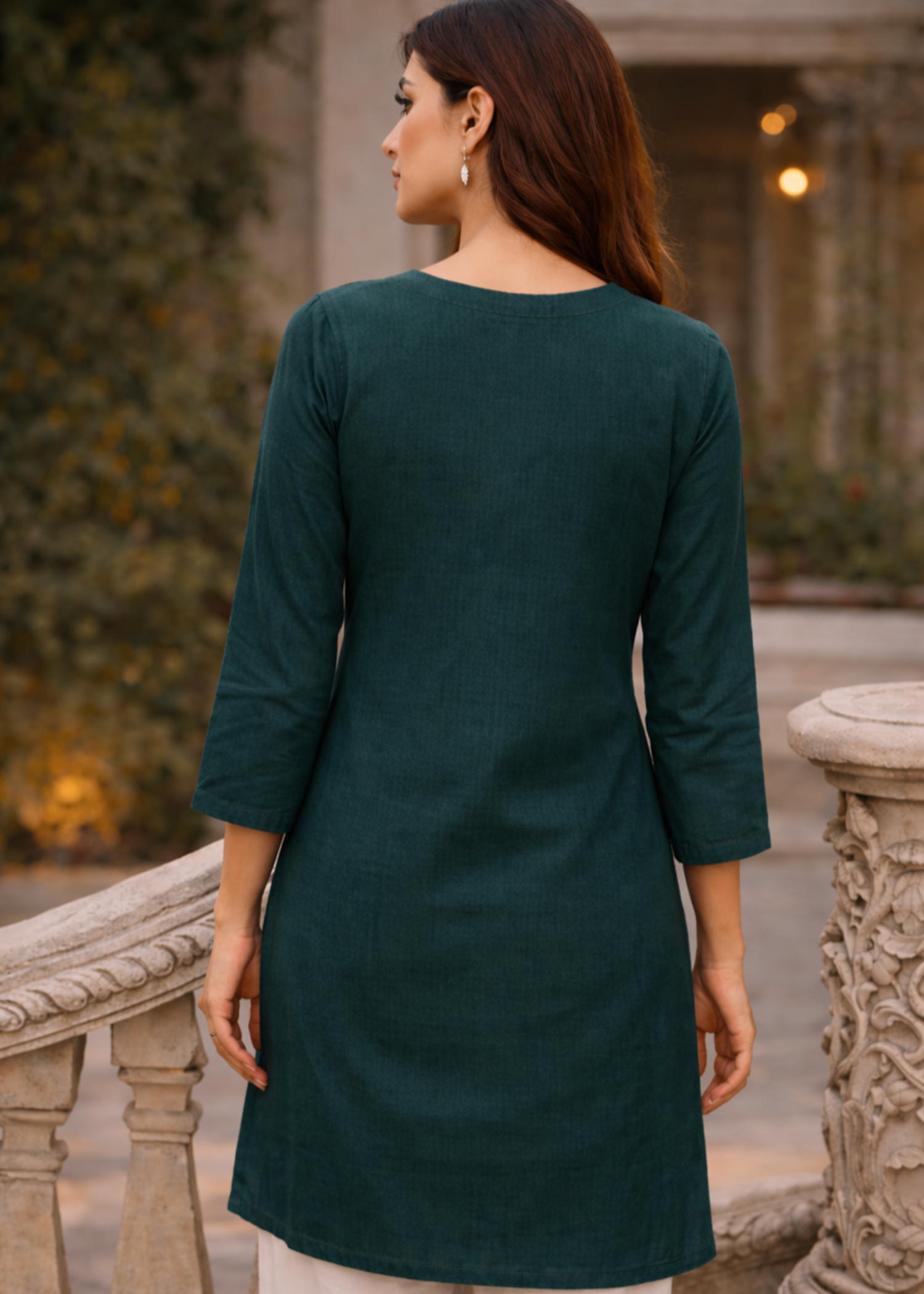 cotton Kurti in Teal
