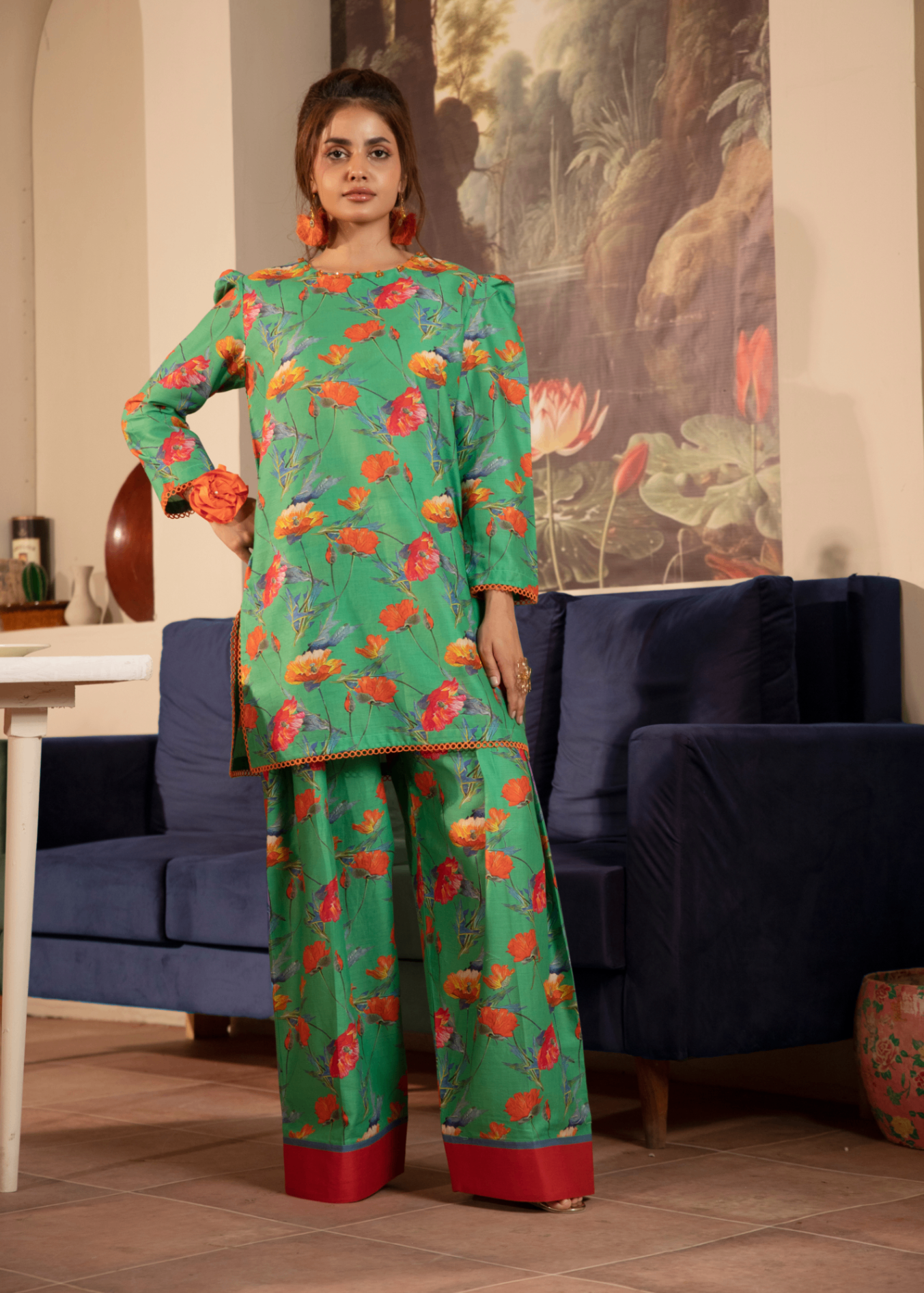 lawn Co Ord Sets in Jade green