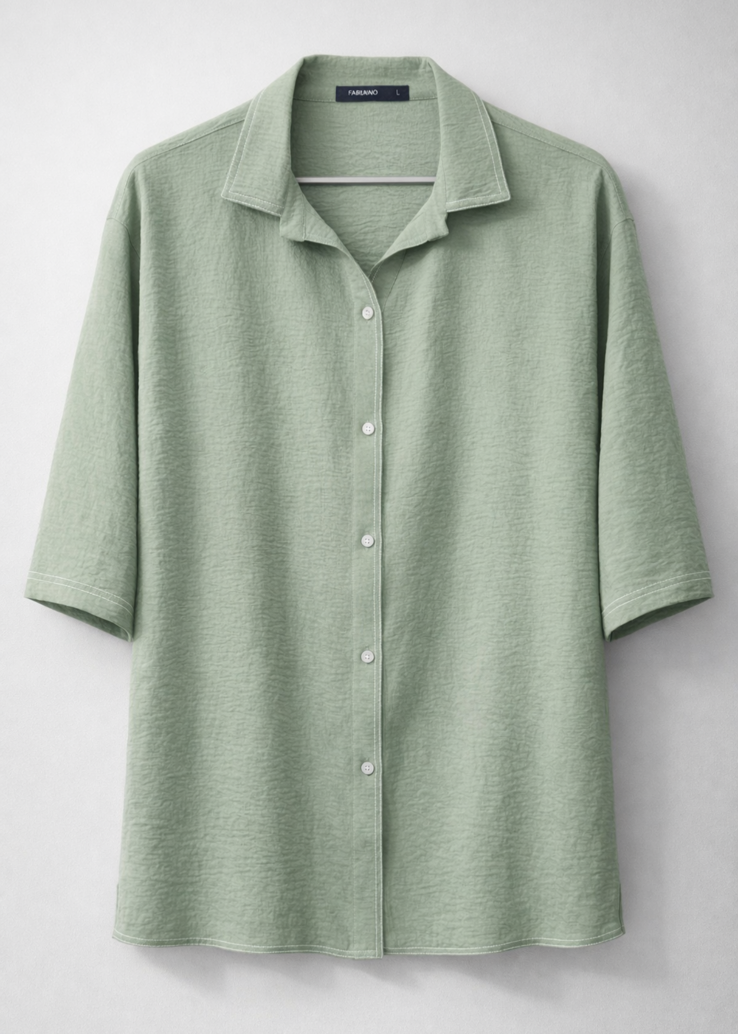 seersucker Top in Olive green