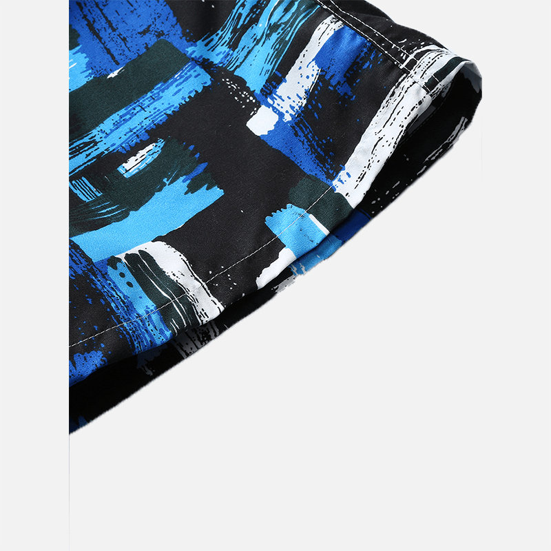 Mens Summer Beach Vacation Loose Printed Board Shorts