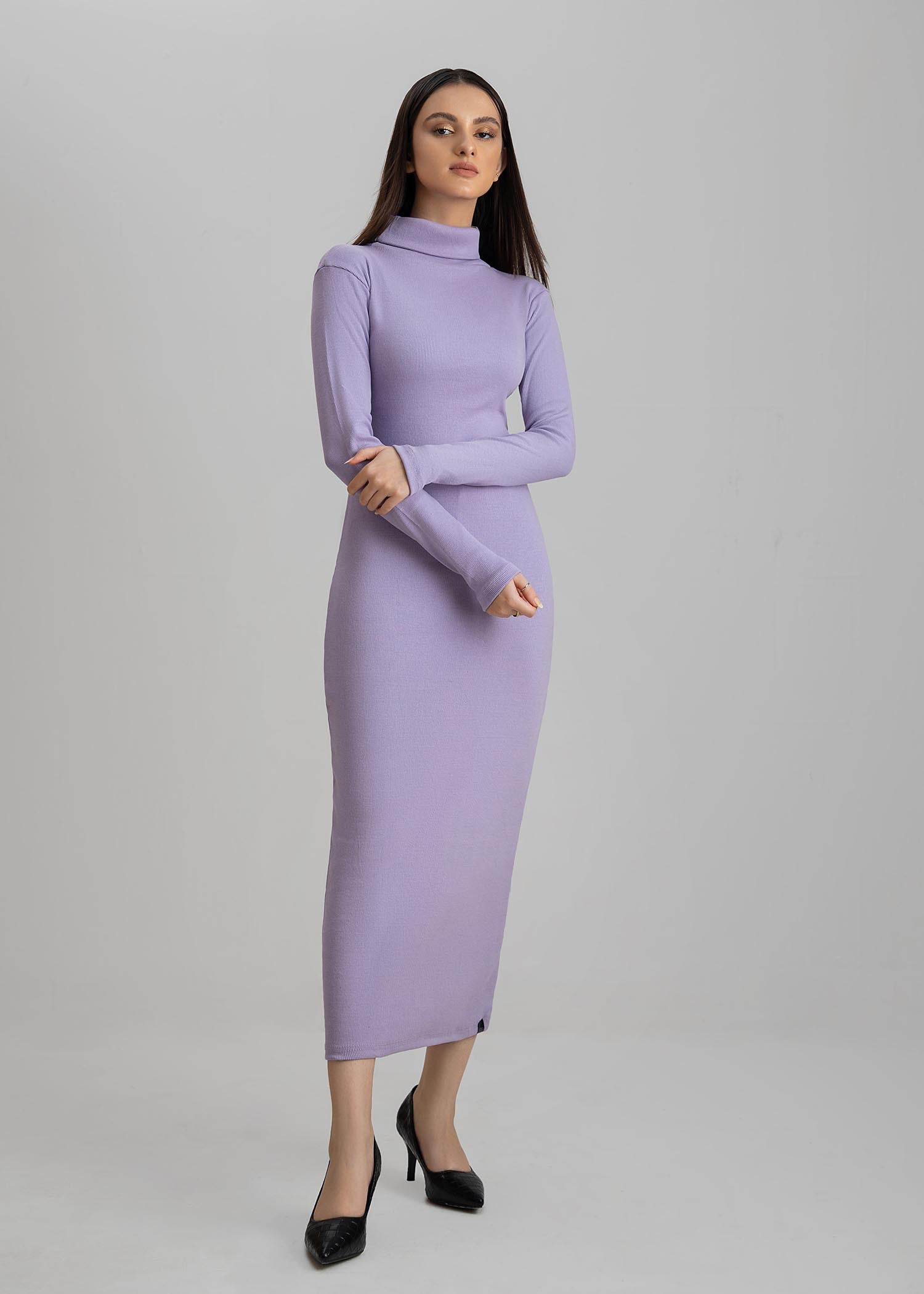 jersey knit Dress in Bright lavender