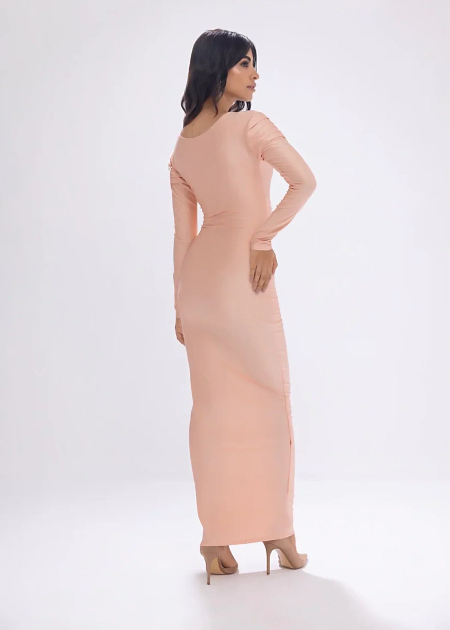 spandex Dress in Apricot orange