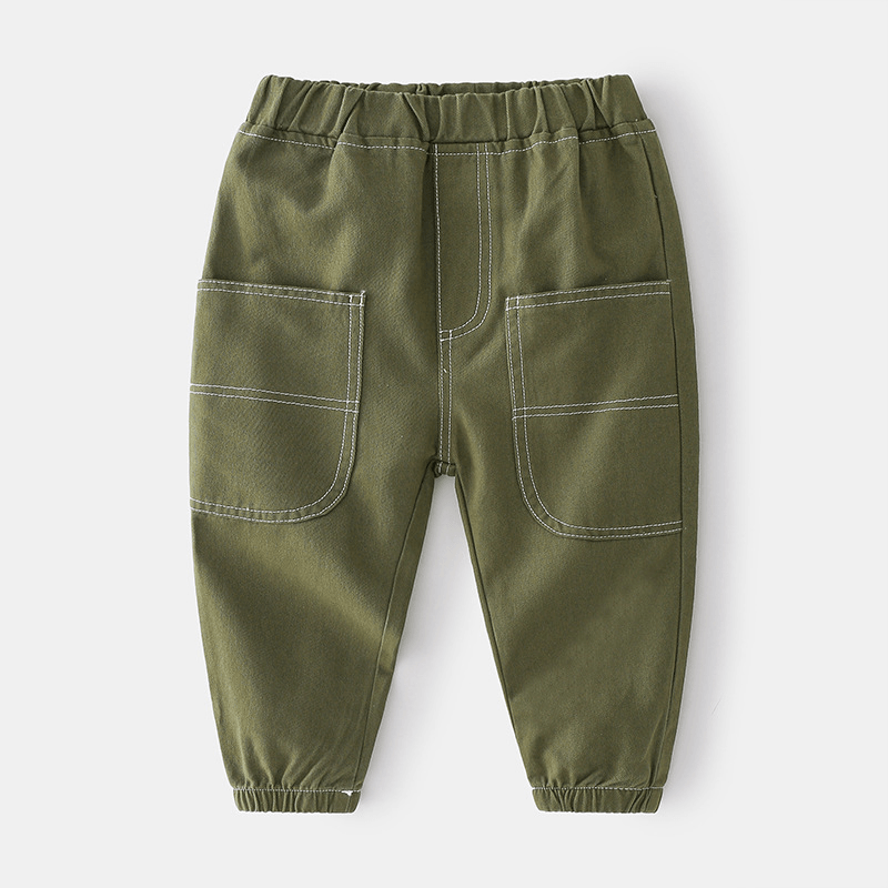 Trousers Children'S Wear Trendy Handsome Mid-Waist Middle and Small Boys Trousers