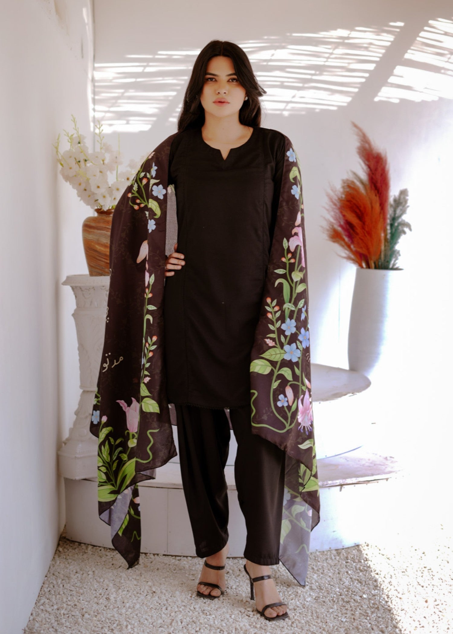 Dupatta in Dark brown Color by - Trendy Women Dupatta CPL7879