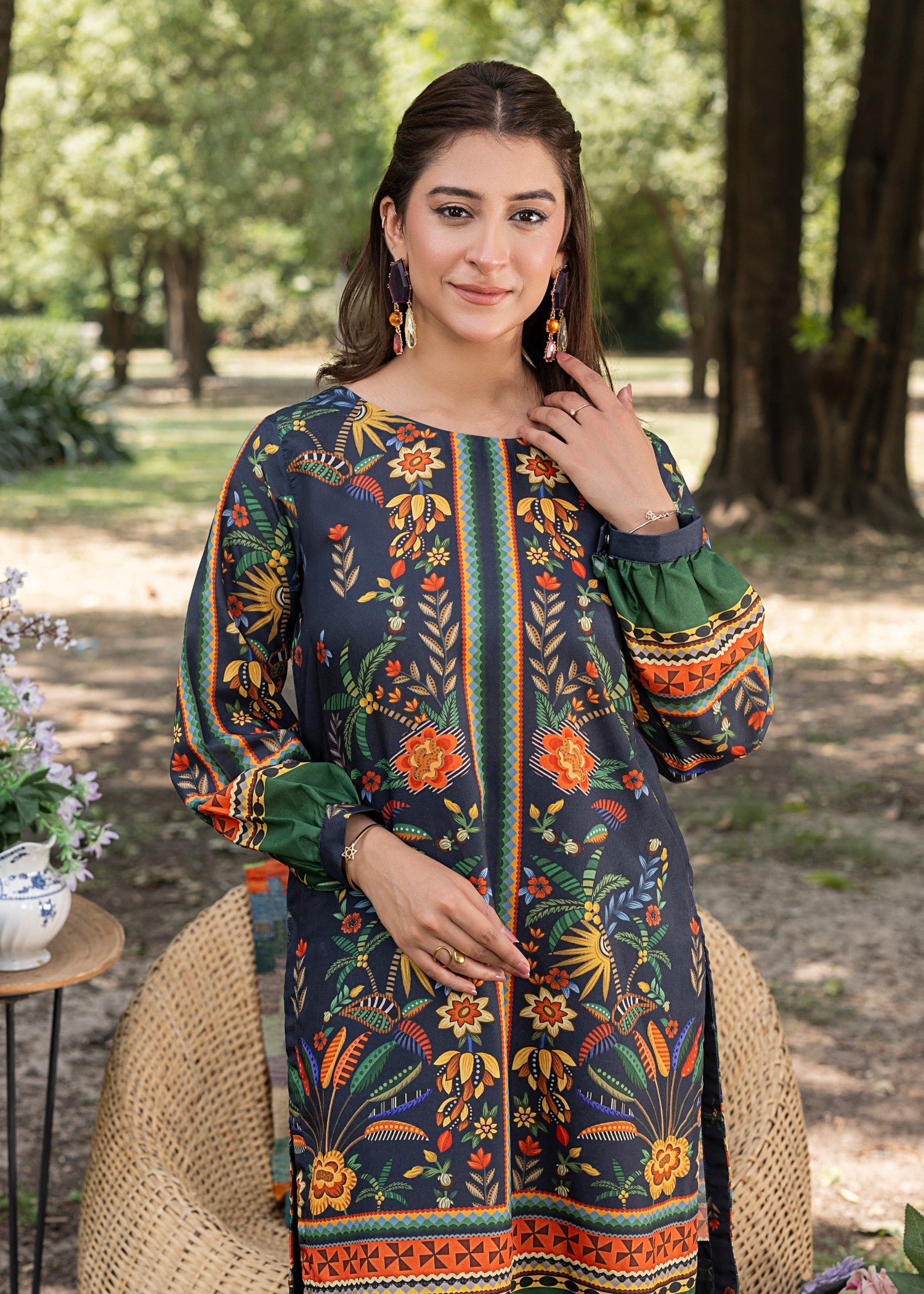 cotton silk Co Ord Sets in Charcoal