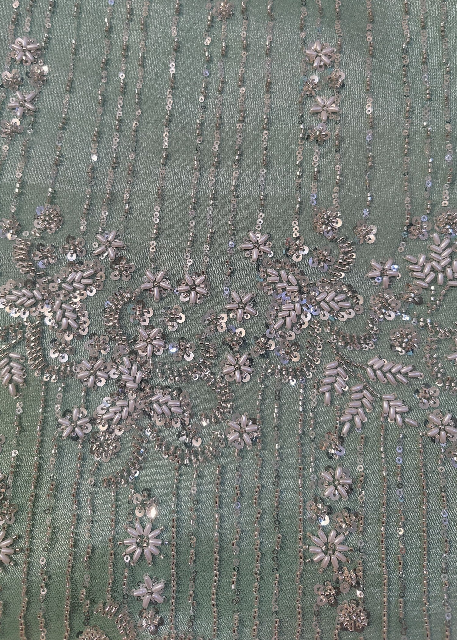 net Unstitched in Moss green