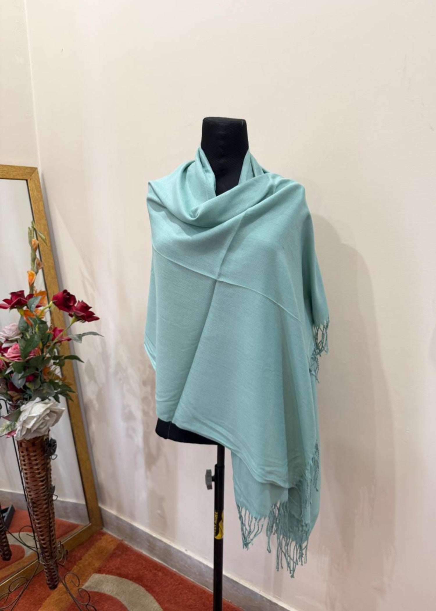 cashmere wool Hijab in Moss green
