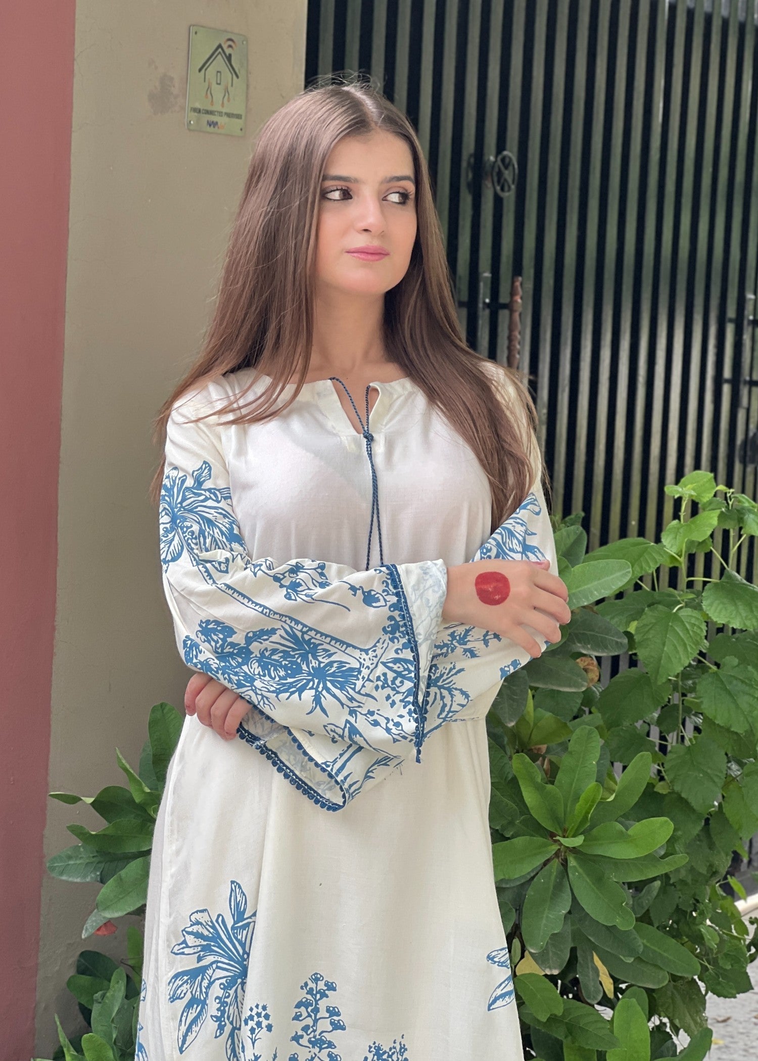 linen Kurta Set in Cream