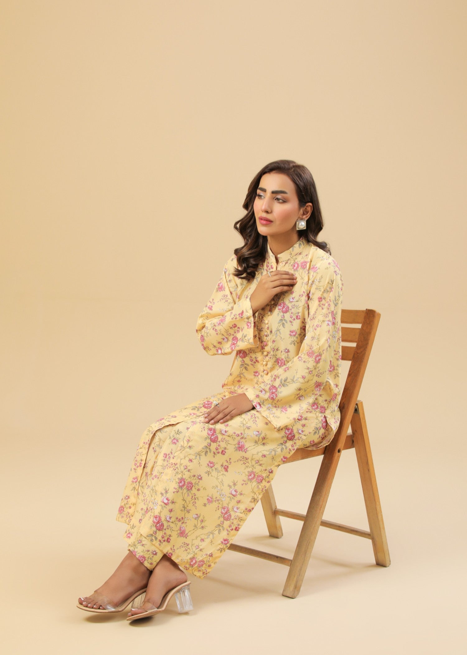 crepe Co Ord Sets in Lemon