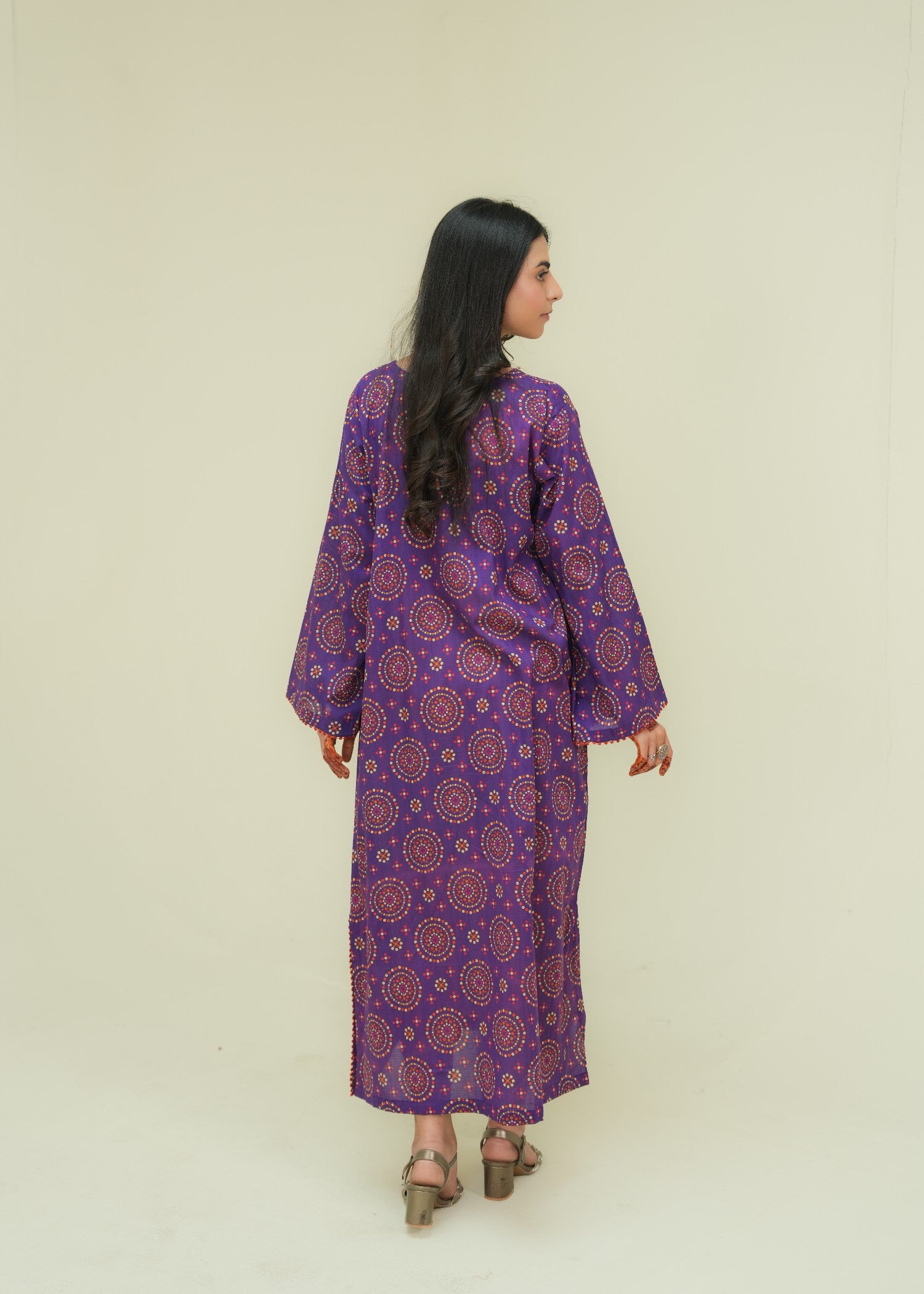 lawn Kaftan in Royal purple