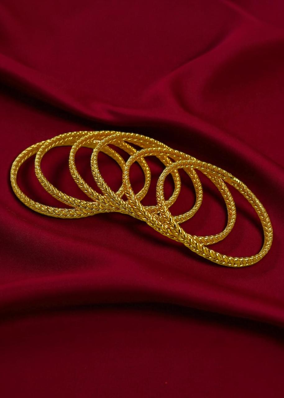 Bangles in Gold Color by - Trendy Women Bangles TZZ4898