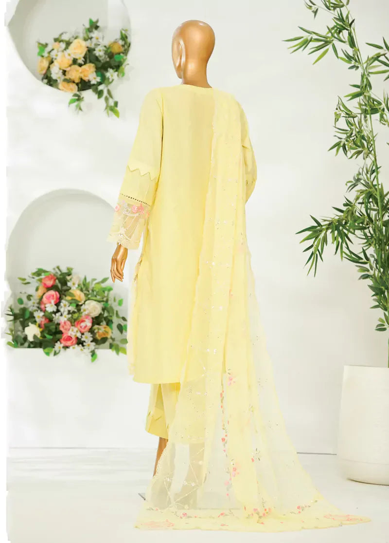 Stitched Luxury Lawn D- 3