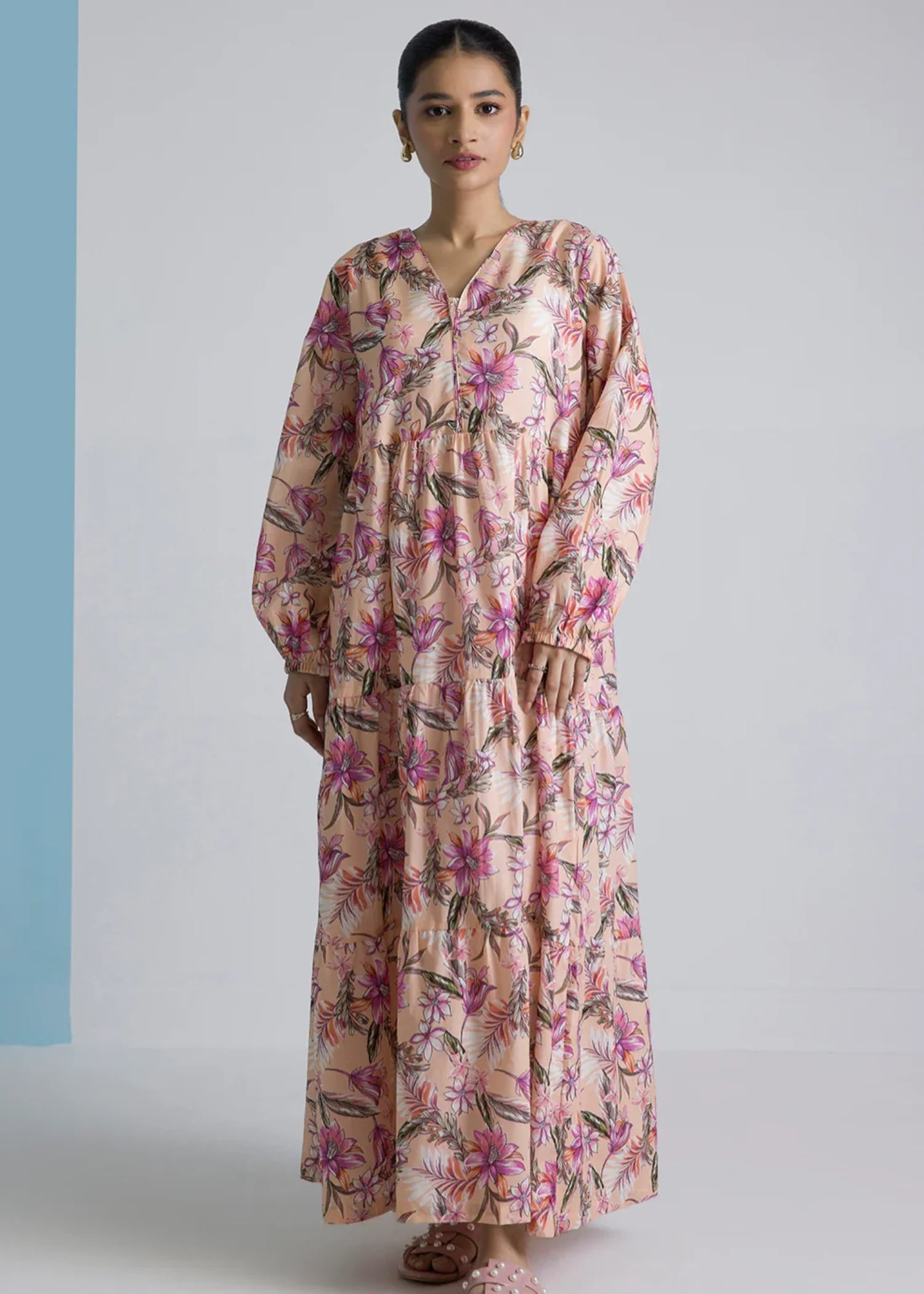 cambric Maxi in Peach pink