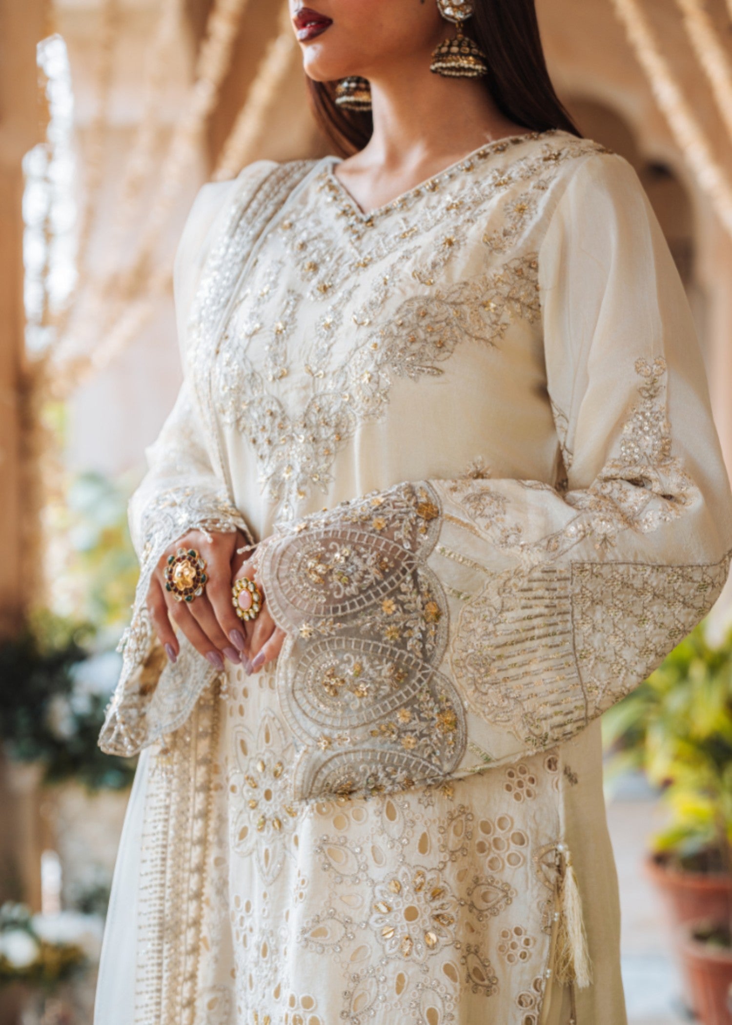 silk Unstitched in Off-white