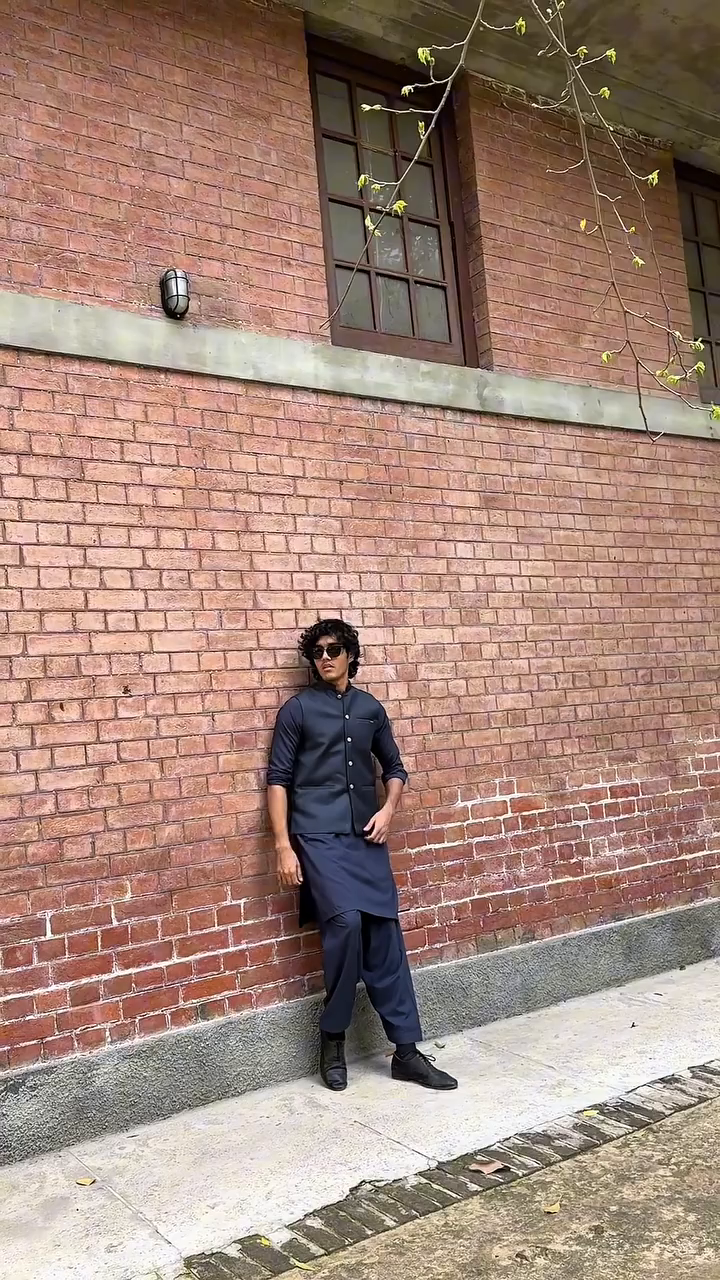 wash & wear Waistcoat in Charcoal by Muraqsh