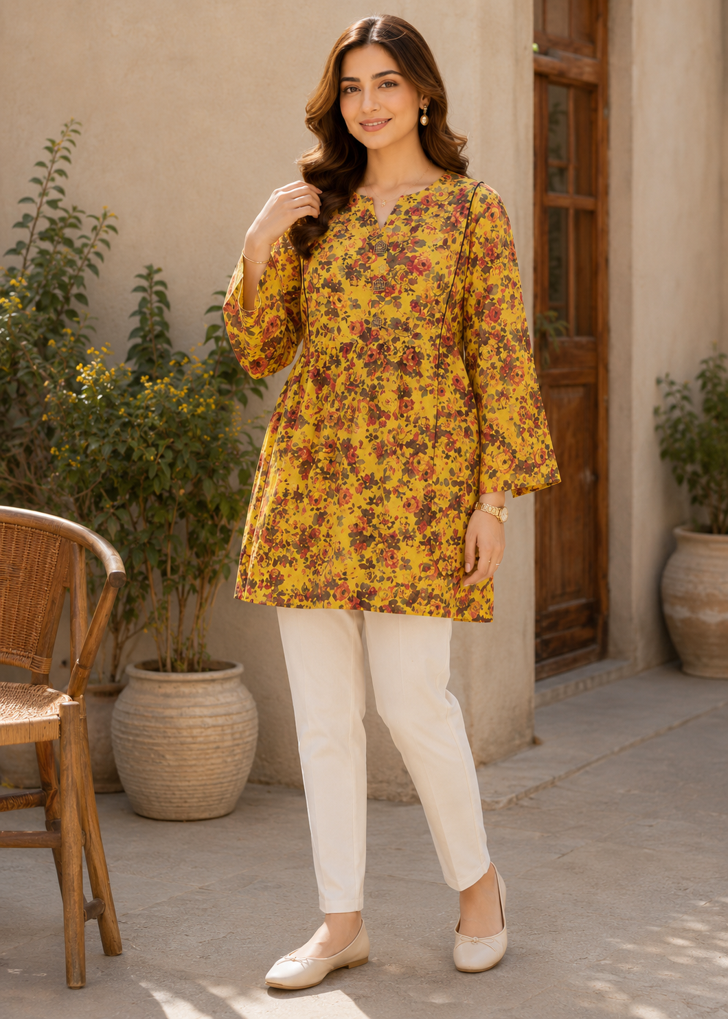 lawn Tunic in Mellow yellow