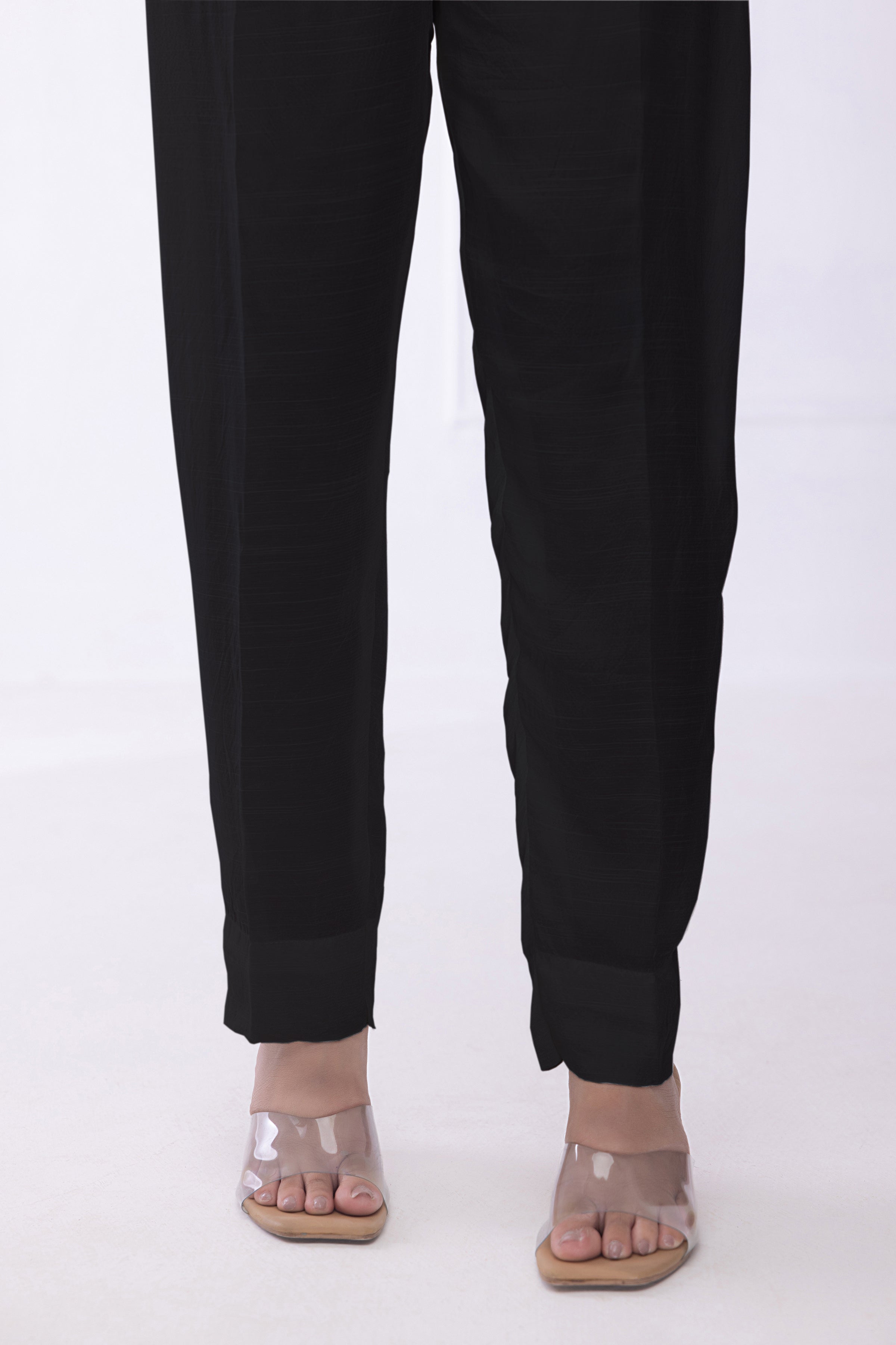 silk Trousers in Black