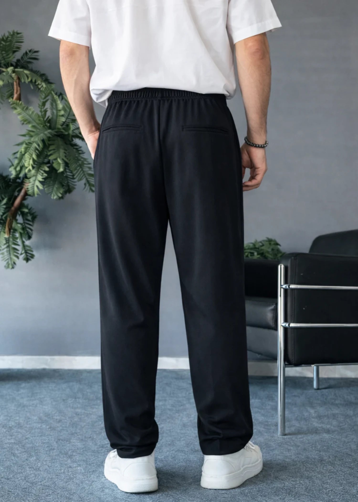 terry Trousers in Black