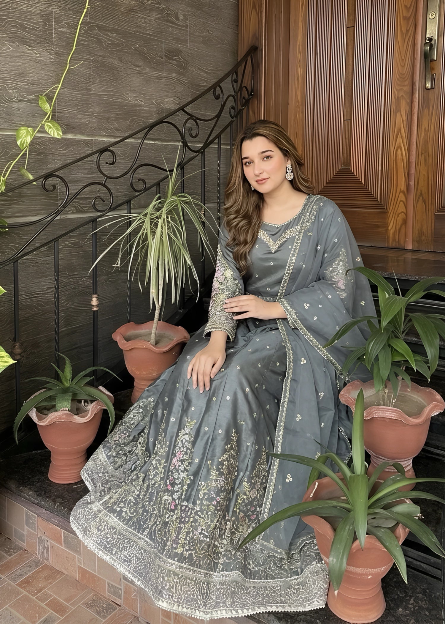 silk Maxi in Grey