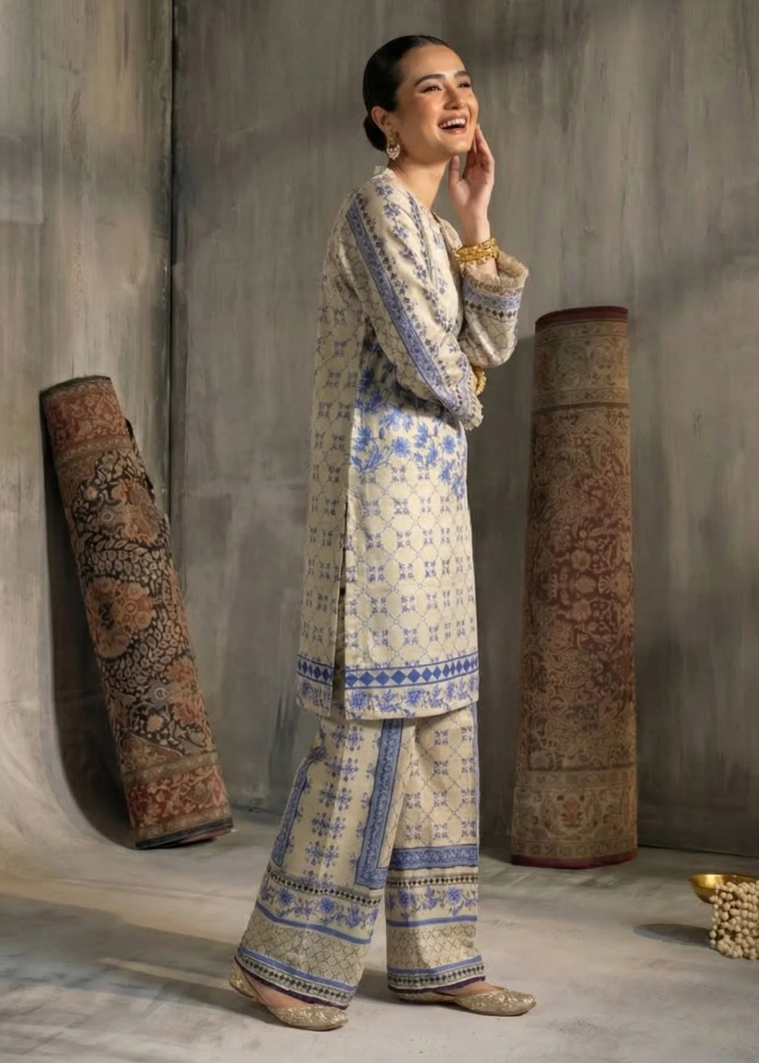 silk charmeuse Co Ord Sets in Eggshell