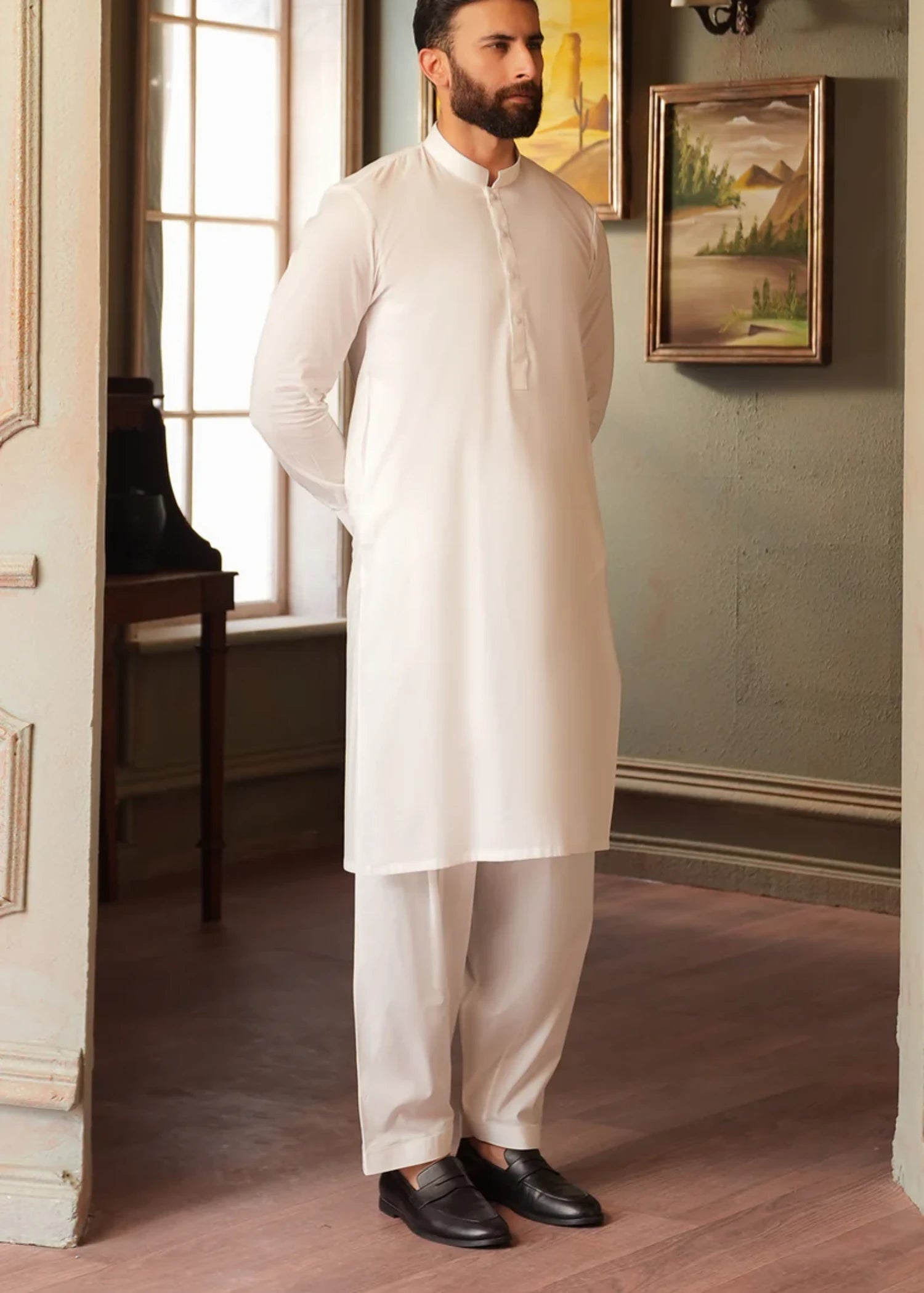 cotton Shalwar Kameez in Light pink