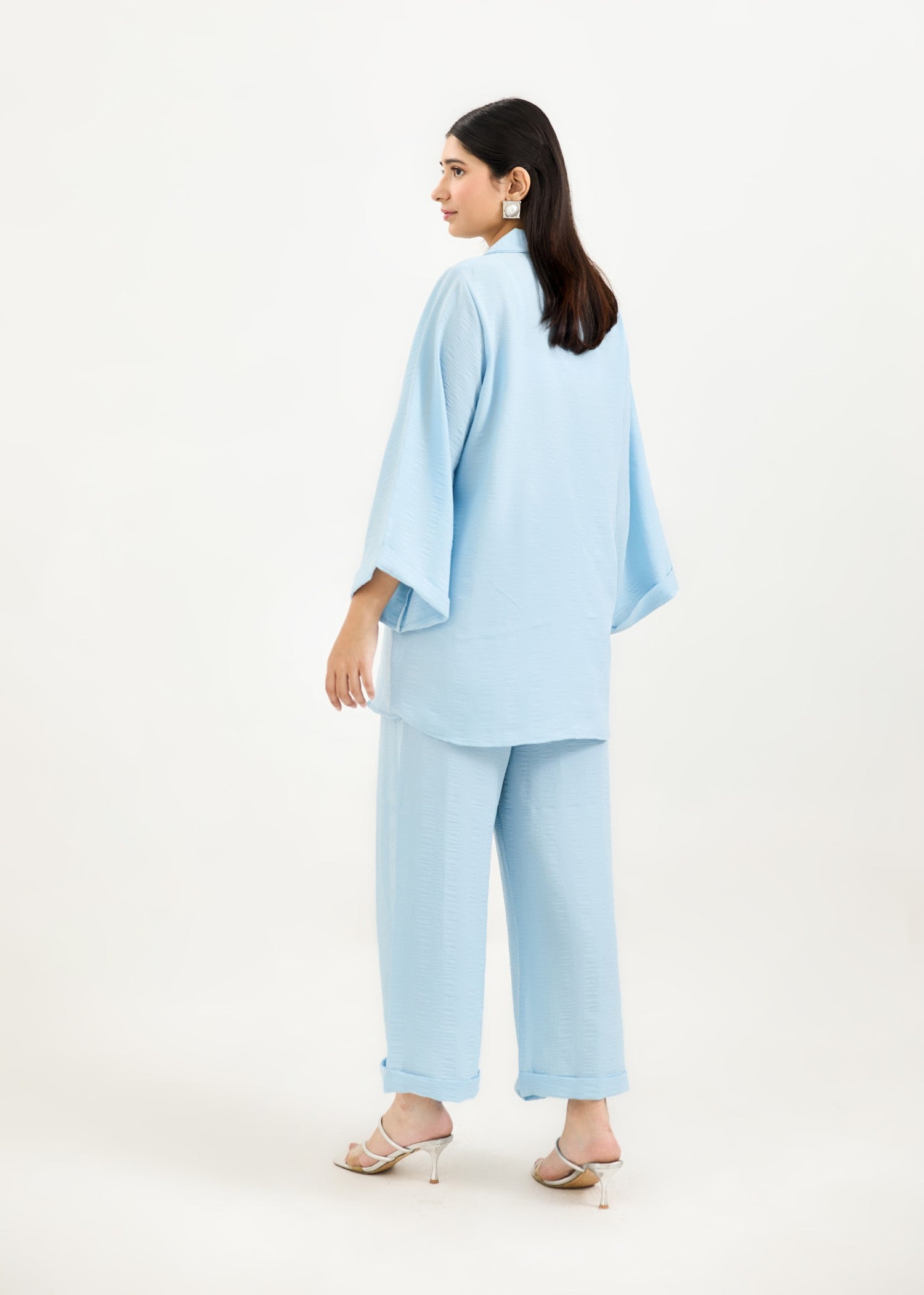 seersucker Co Ord Sets in Light cyan