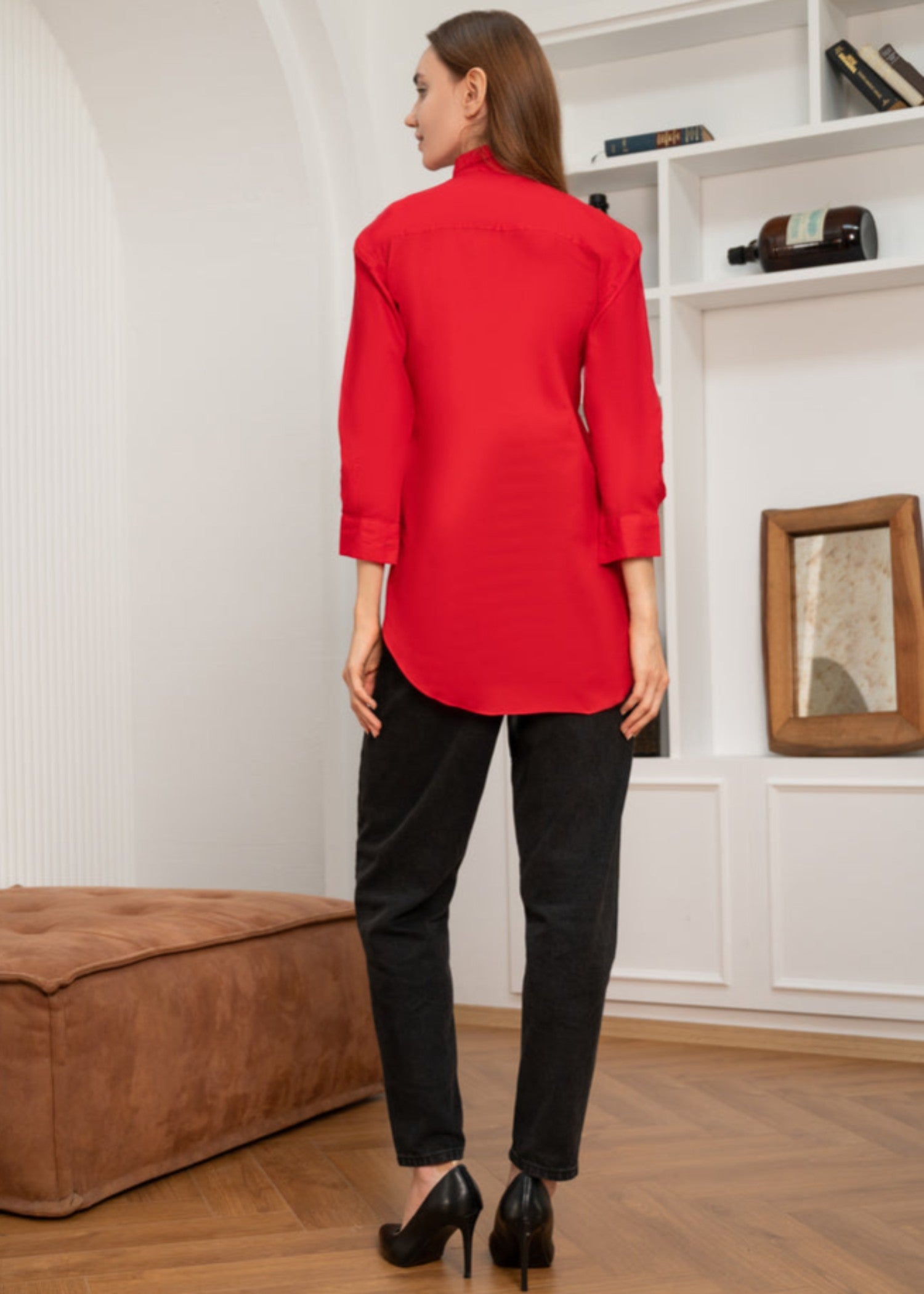 cotton Formal Shirt in Red