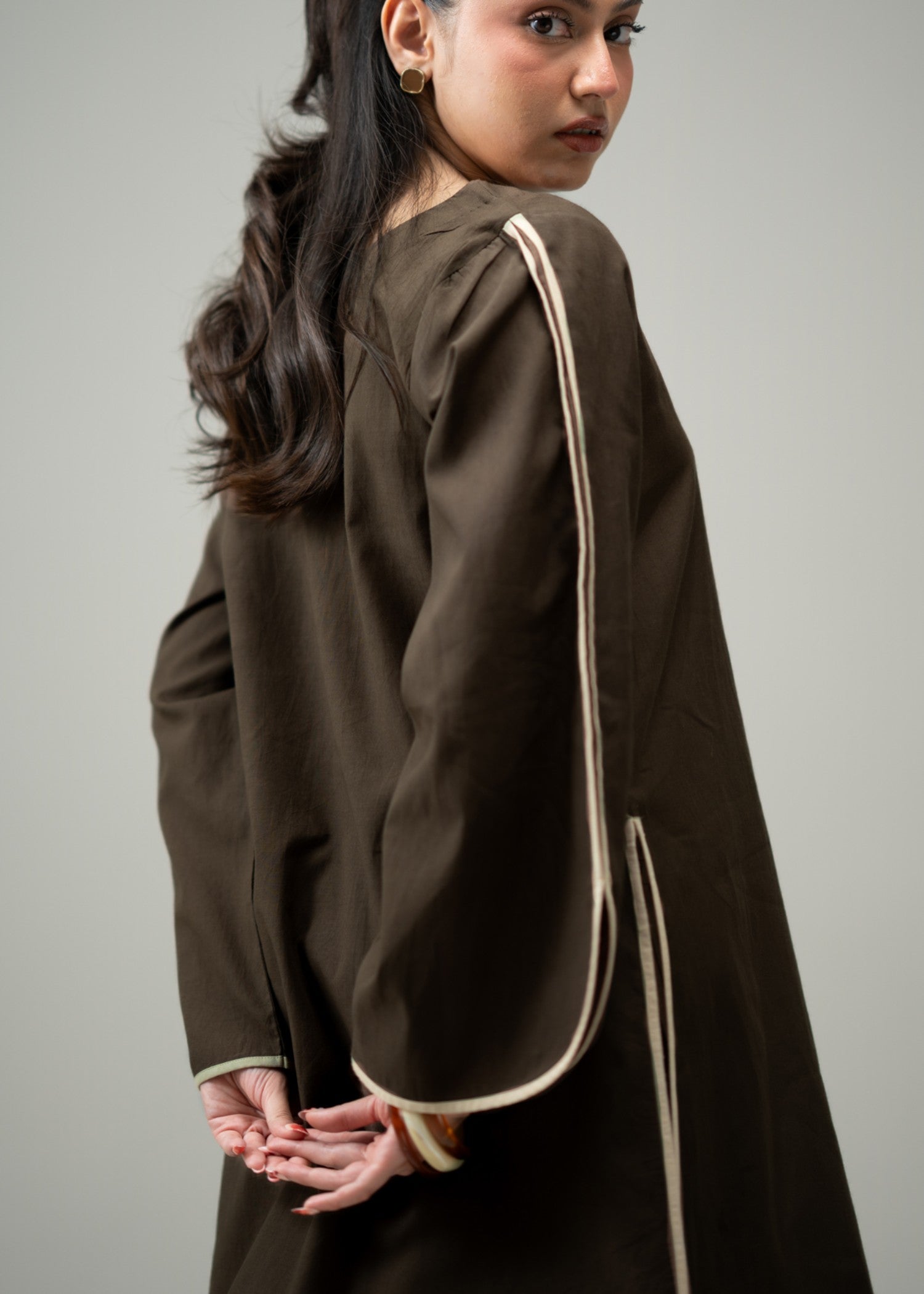 pure cotton Co Ord Sets in Dark brown