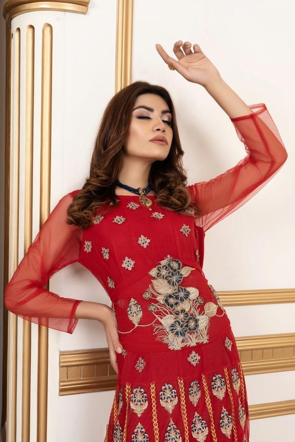 net Unstitched in Red