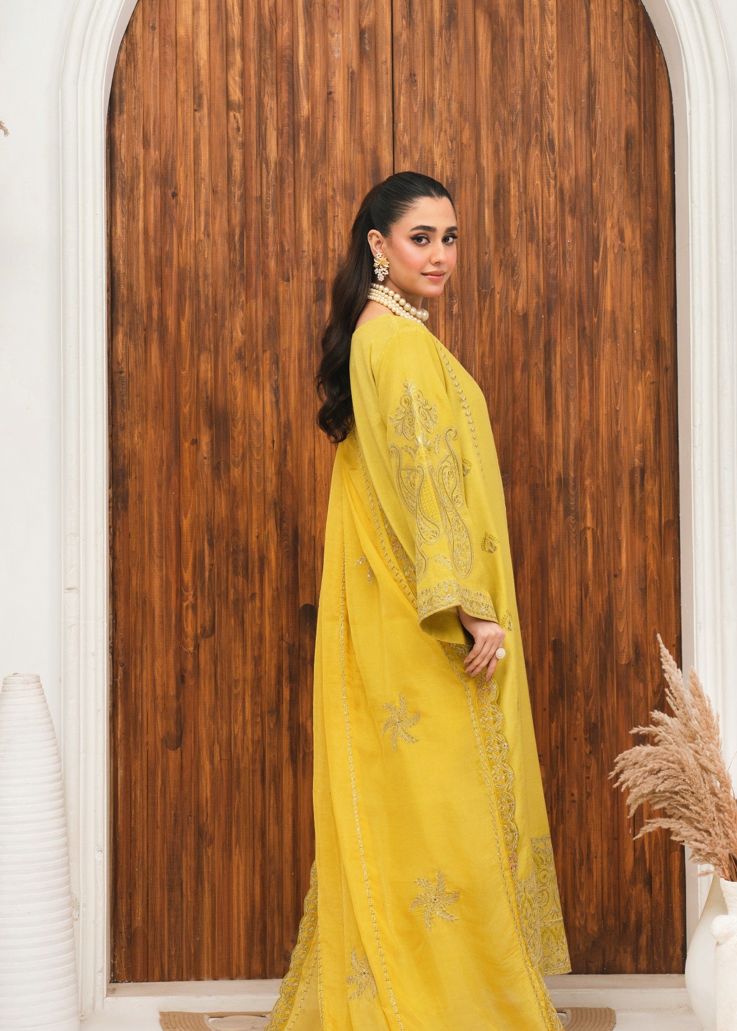 raw silk Kurta Set in Dijon
