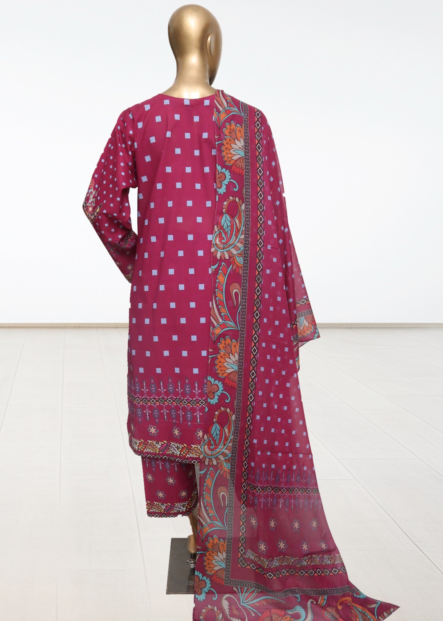 lawn Kurta Set in Multi, lusty gallant