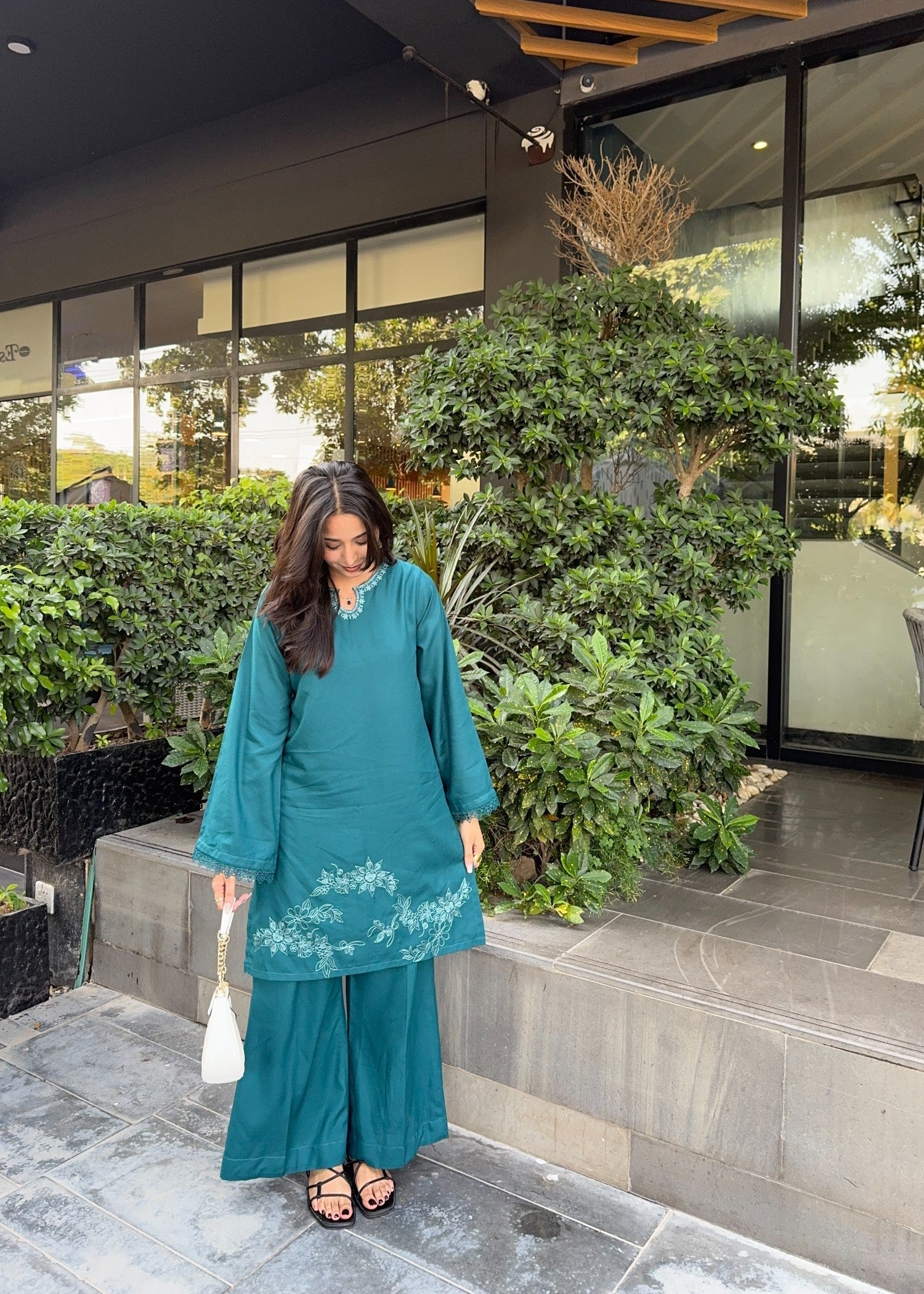 marina Kurta Set in Azure