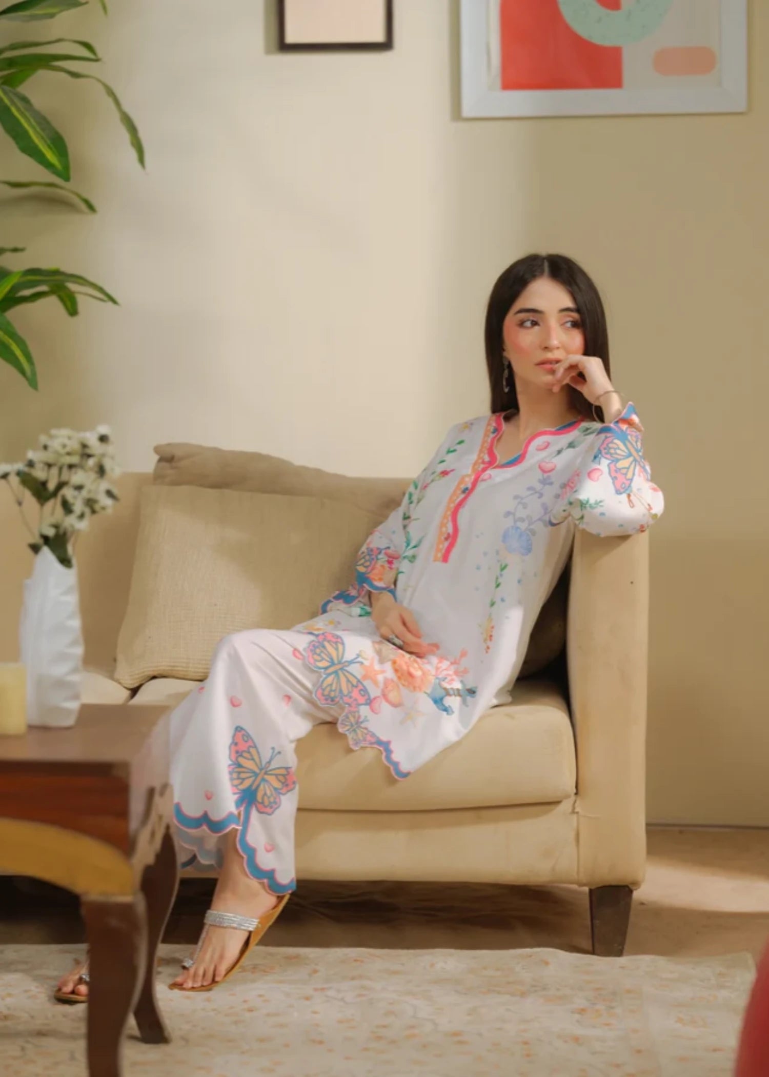 cambric Co Ord Sets in Ivory
