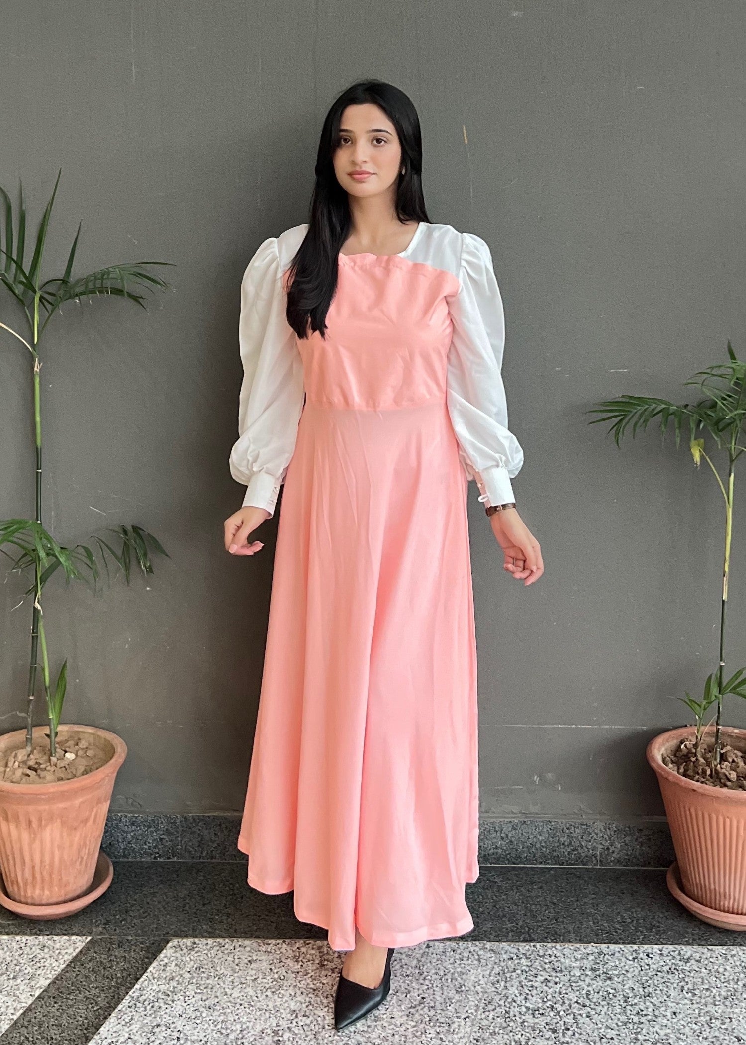 grip Frock in Baby pink