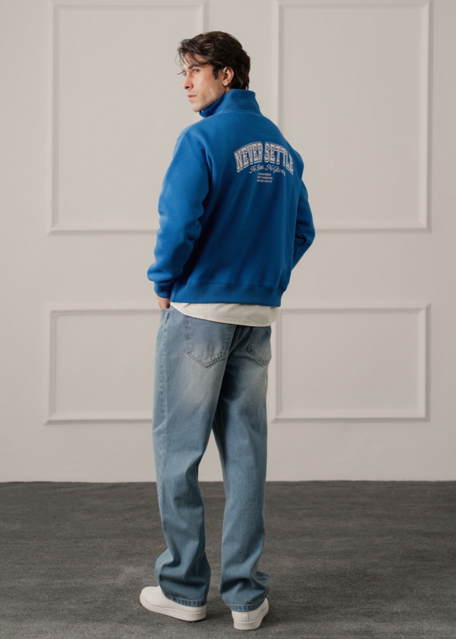 fleece Sweatshirt in Royal blue