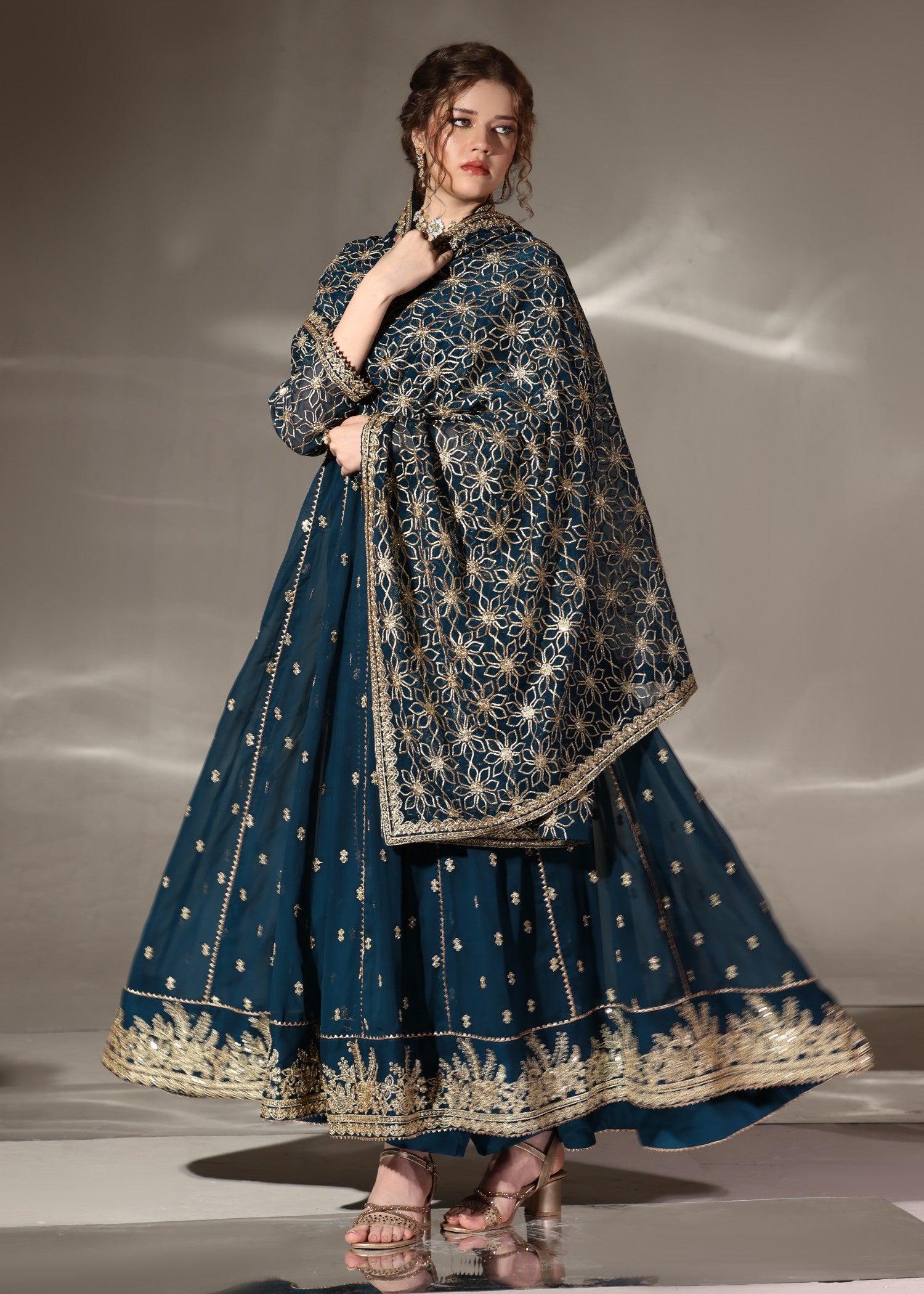 chiffon Maxi in Cobalt blue