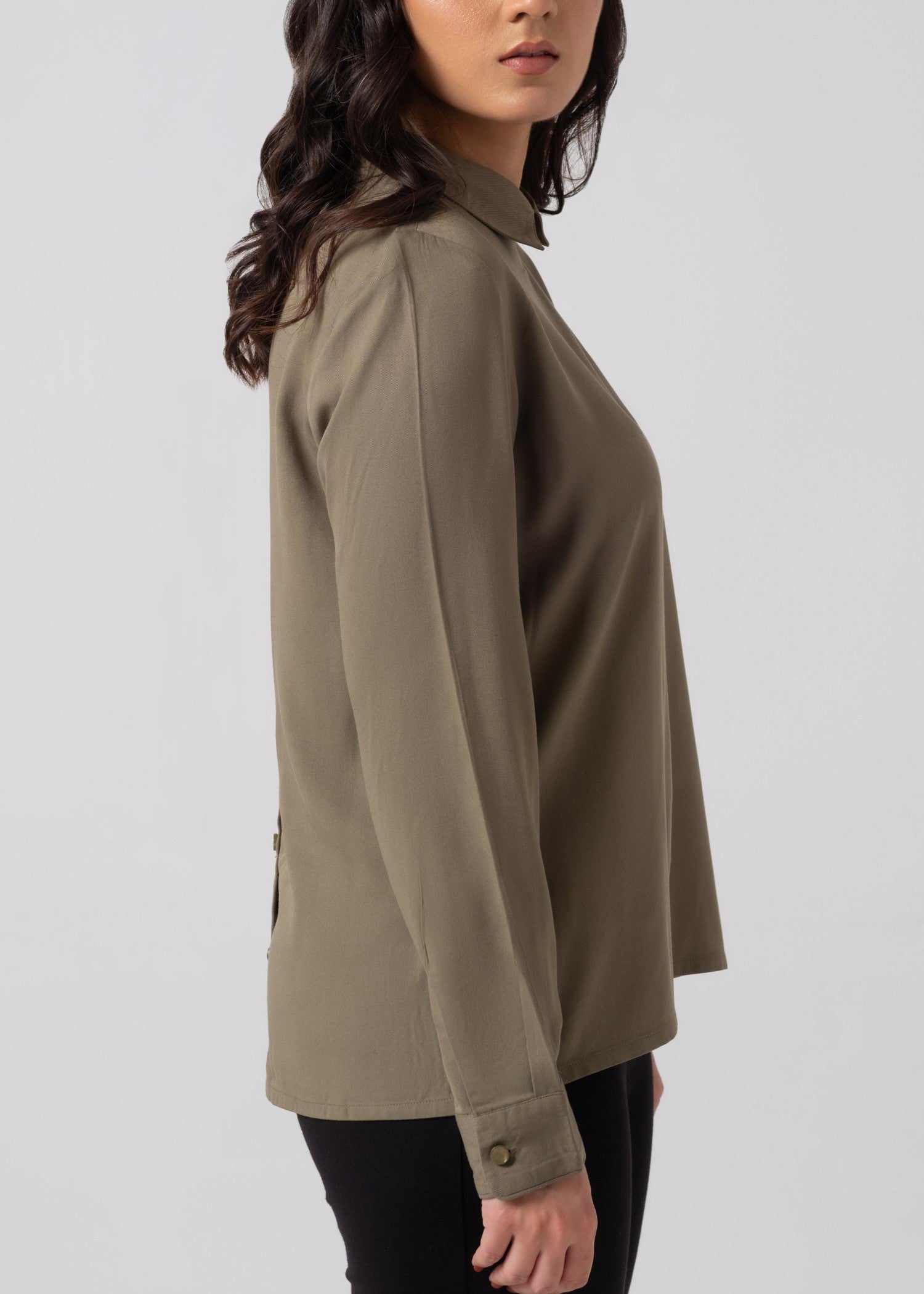 cotton Top in Olive green