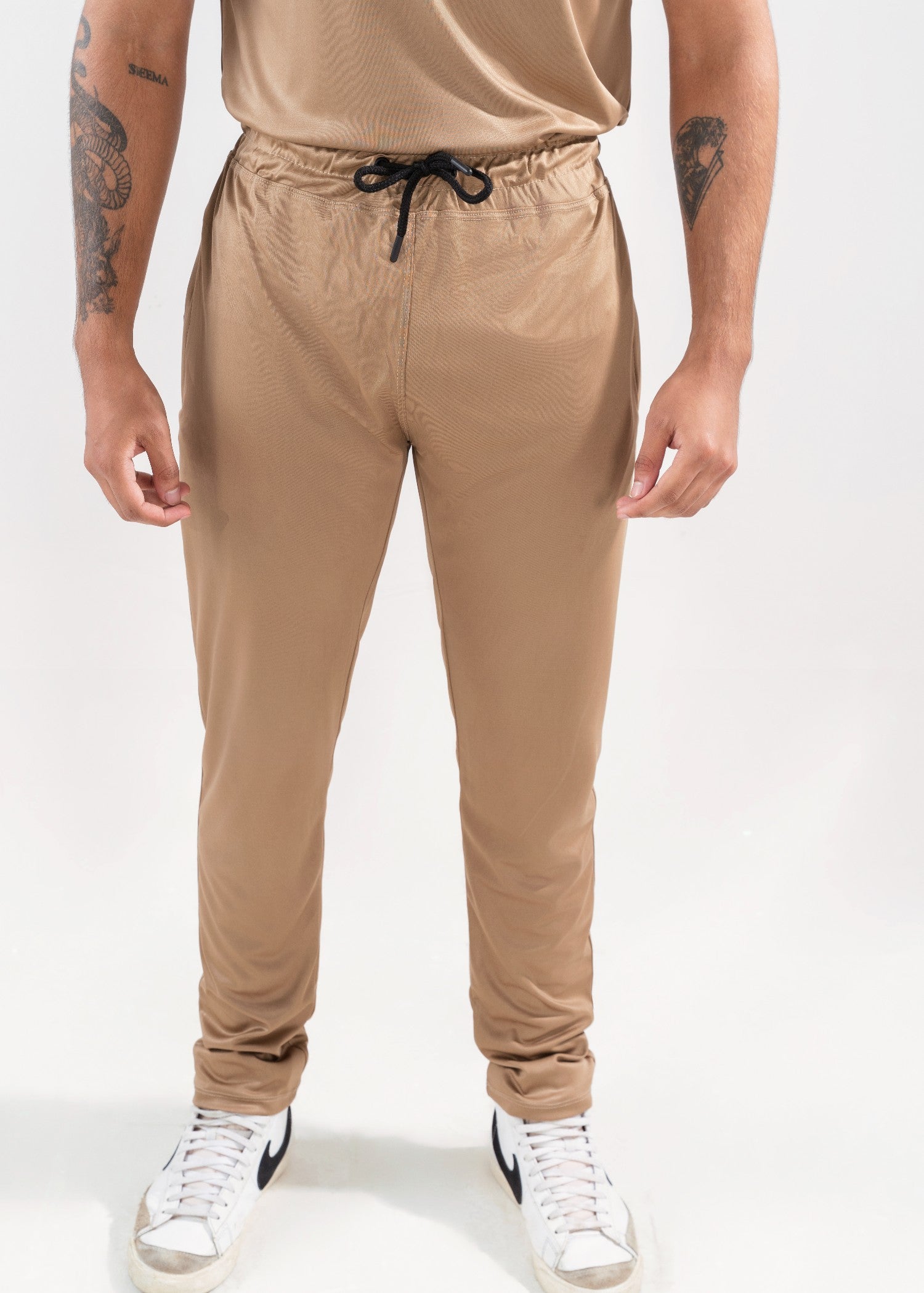 polyester Tracksuit in Beige
