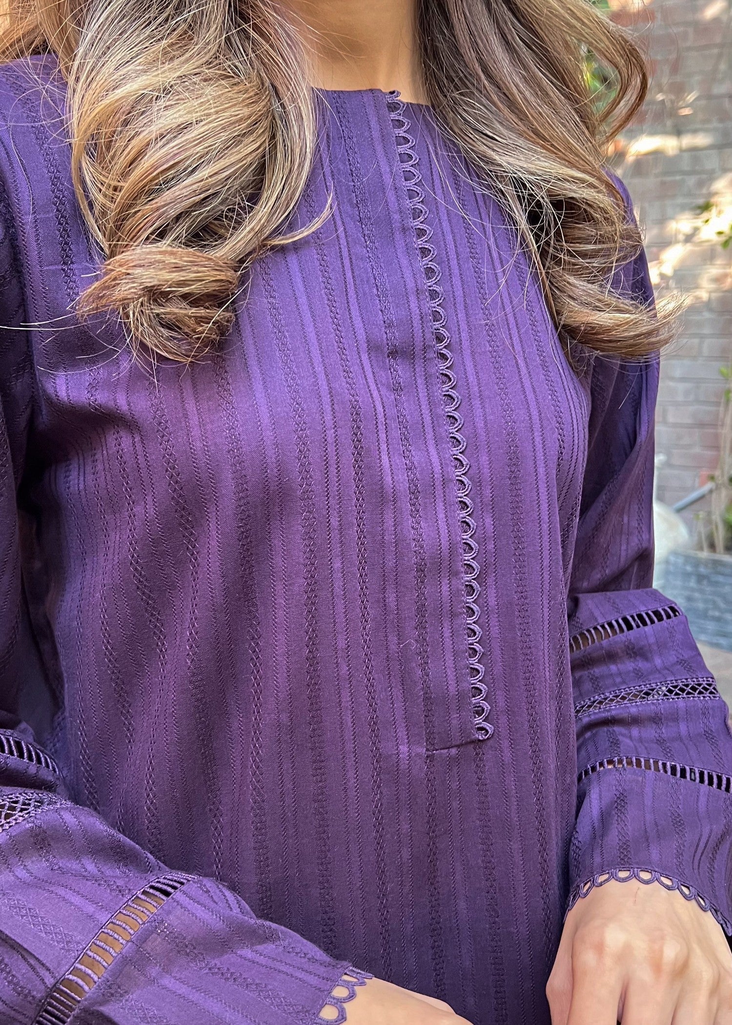 leno kara Co Ord Sets in Purple