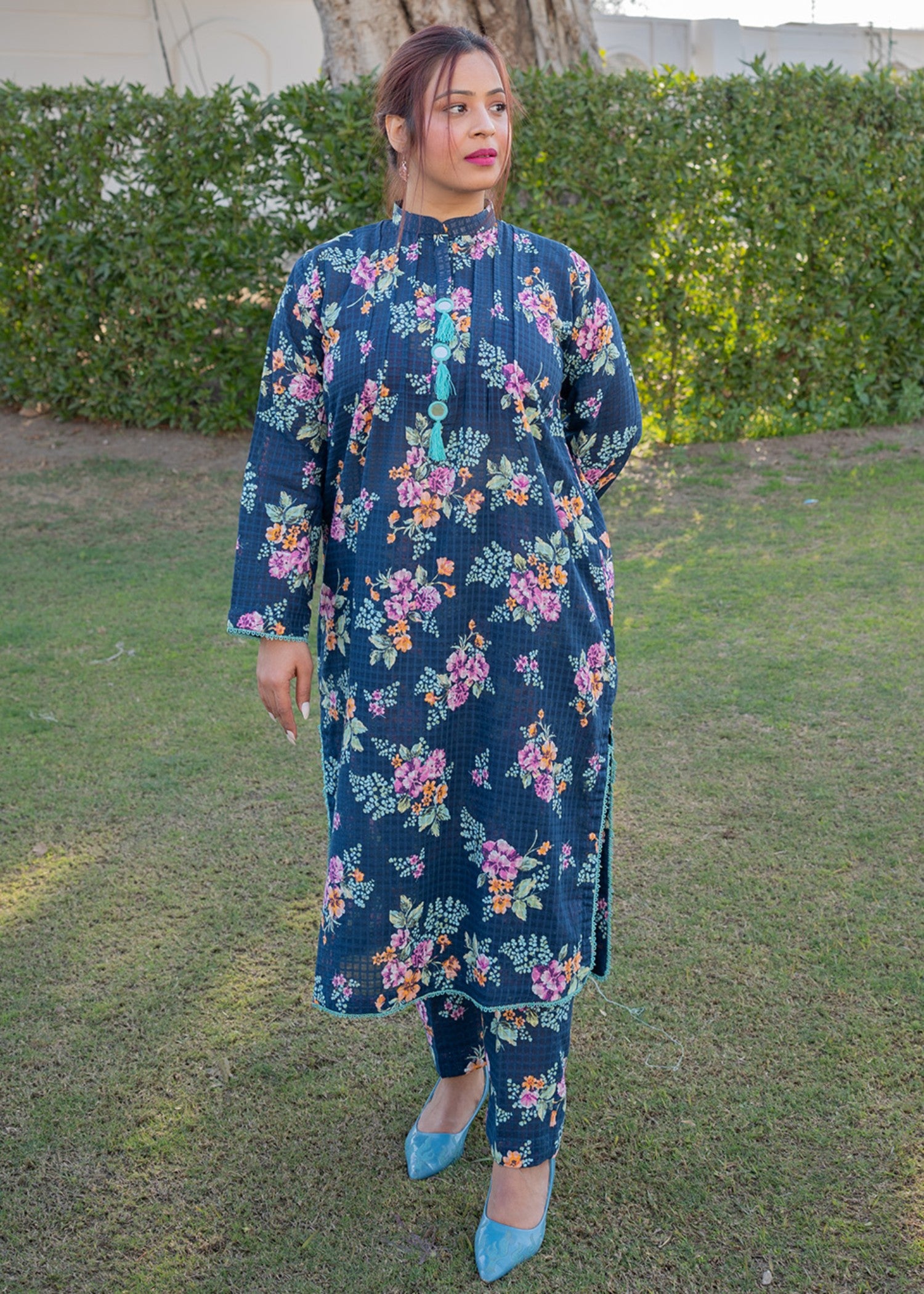 dobby Co Ord Sets in Dark blue
