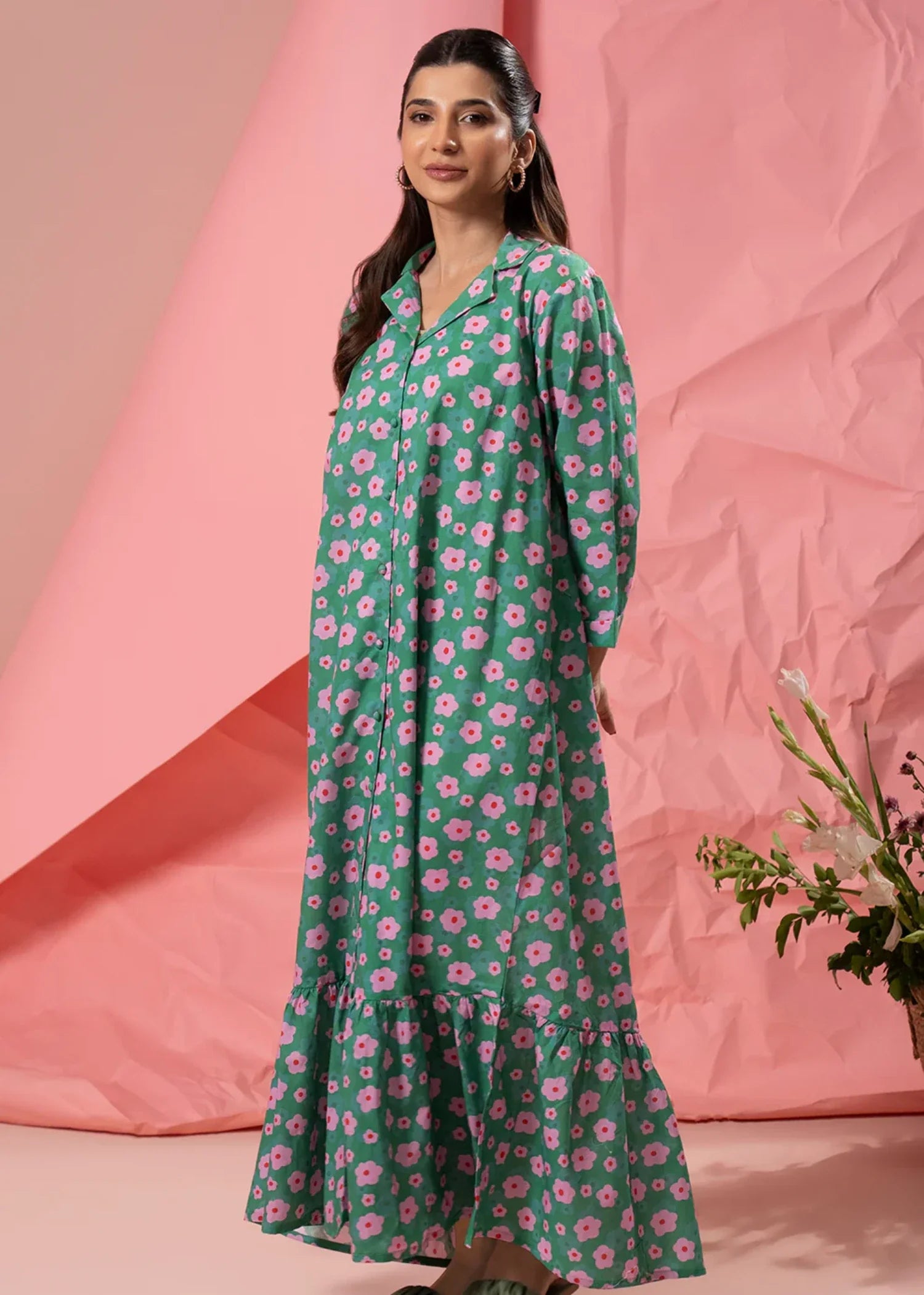 cambric Maxi in Green