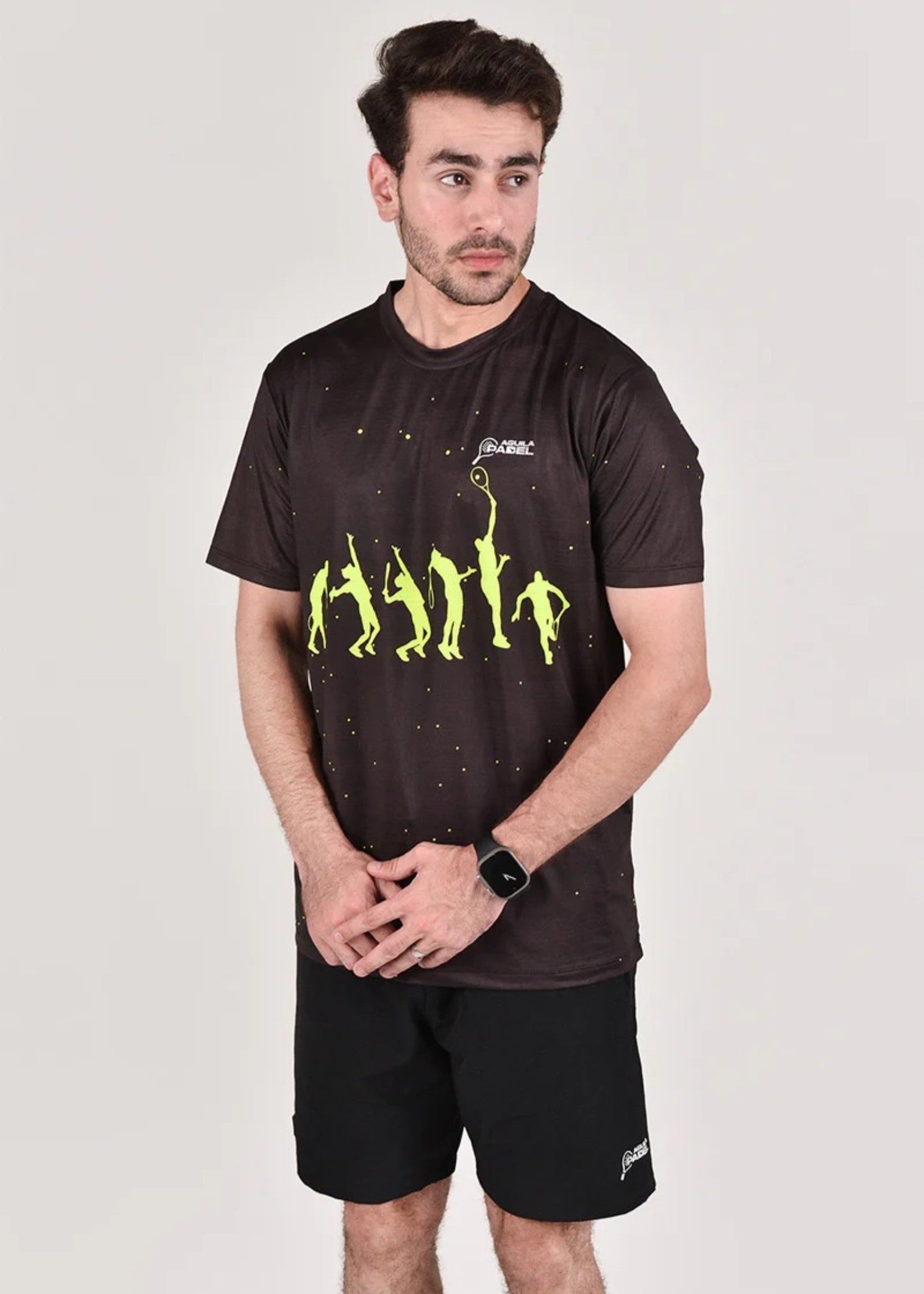 microfiber polyester T Shirt in Walnut brown