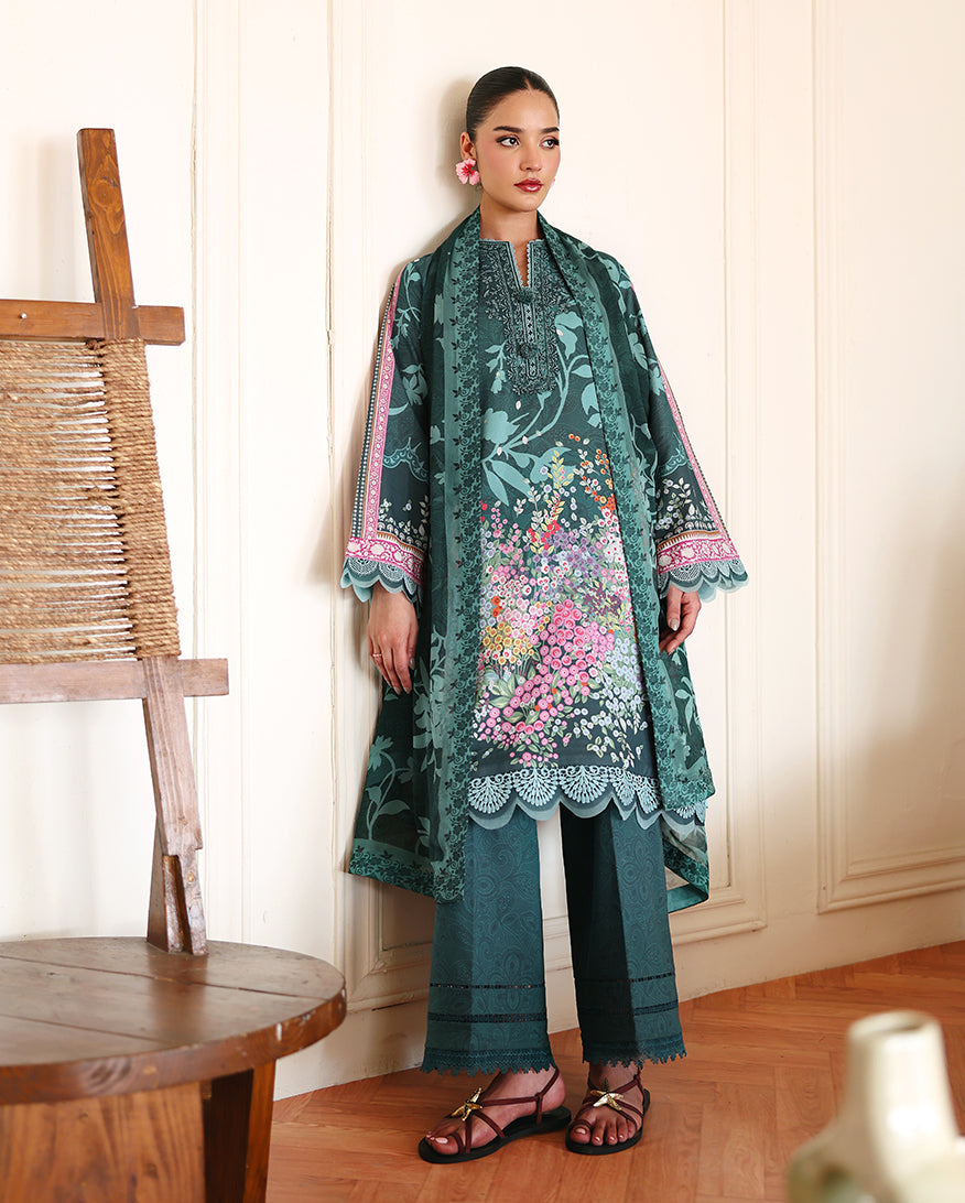 Eclat Garden Printed Lawn – Buttercup Bloom