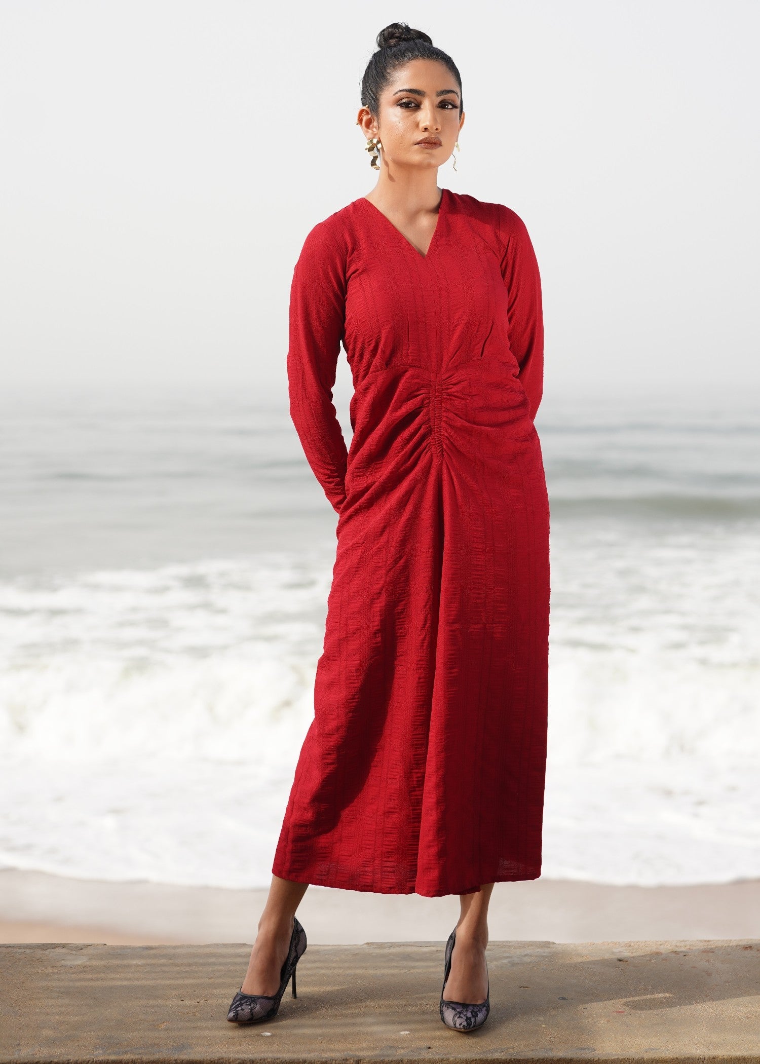 viscose Dress in Red