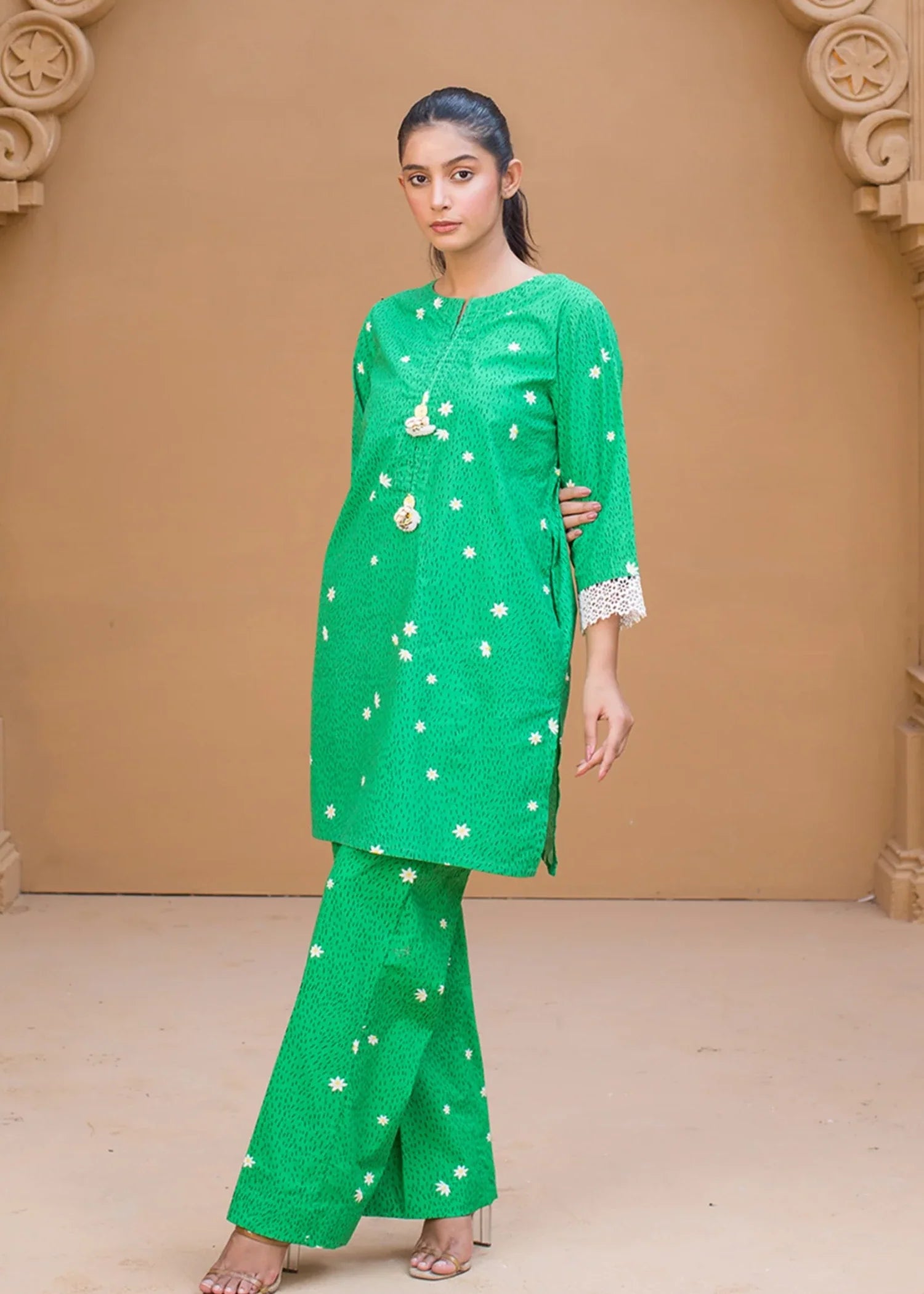 cotton Co Ord Sets in Kelly green